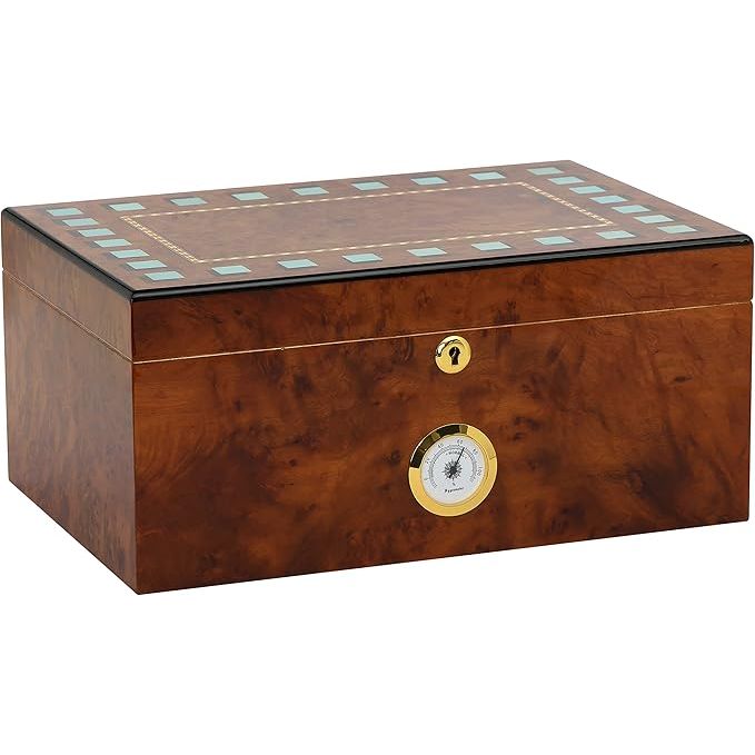 Kirby Allison Rustic Burl Desktop Humidor (60 Cigars)