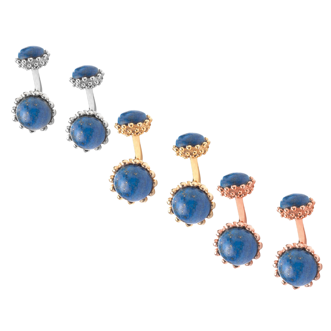 Sovereign Grade Lapis Lazuli Golden Acorn Cufflinks | KirbyAllison.com