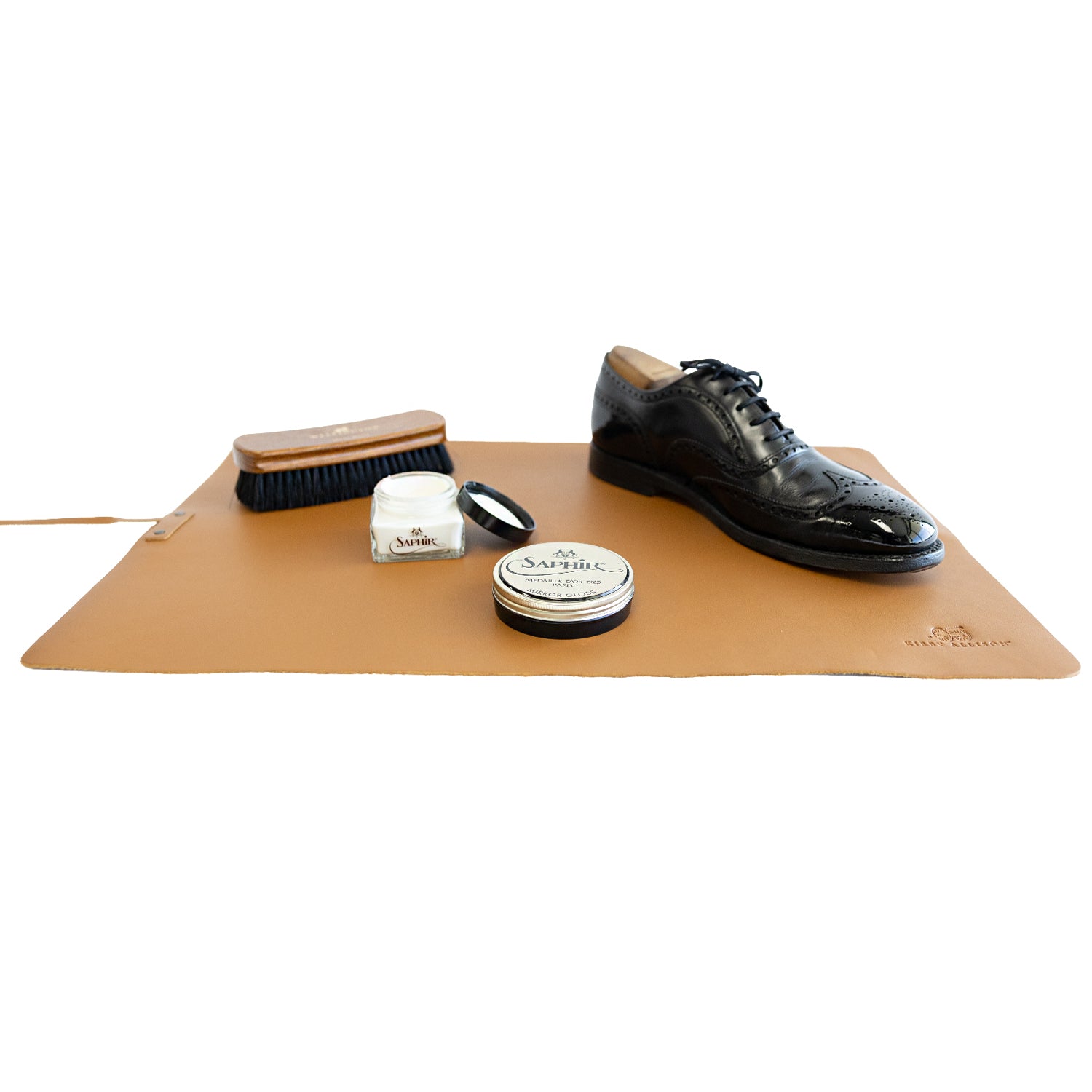 Wellington Leather Shoe Shine Carpet | KirbyAllison.com
