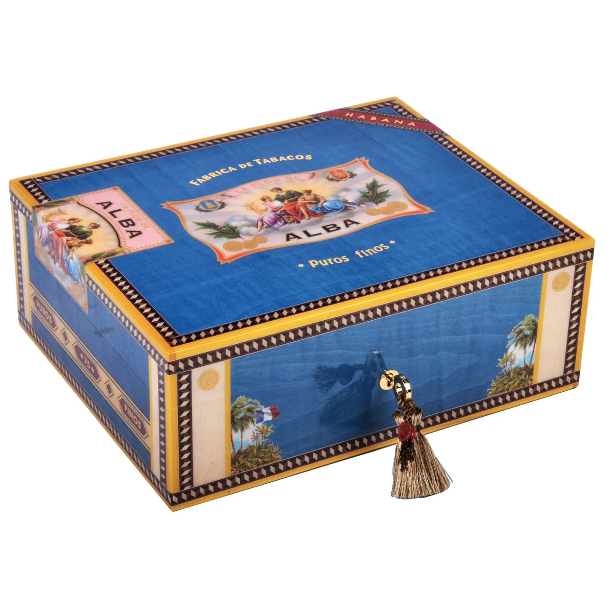 Elie Bleu Blue Sycamore Alba Humidor (75 Cigars)