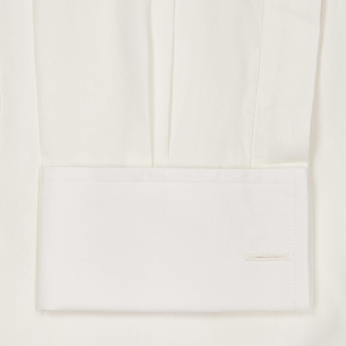 Budd x Kirby Allison Hand Pleated Silk Dress Shirt in Cream