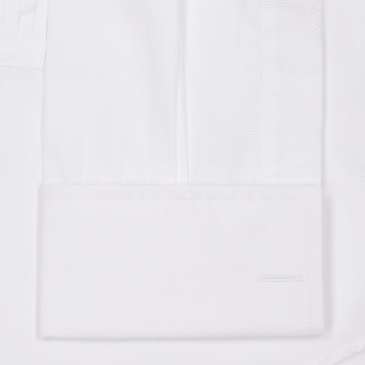 Budd x Kirby Allison Hand Pleated Poplin Dress Shirt in White