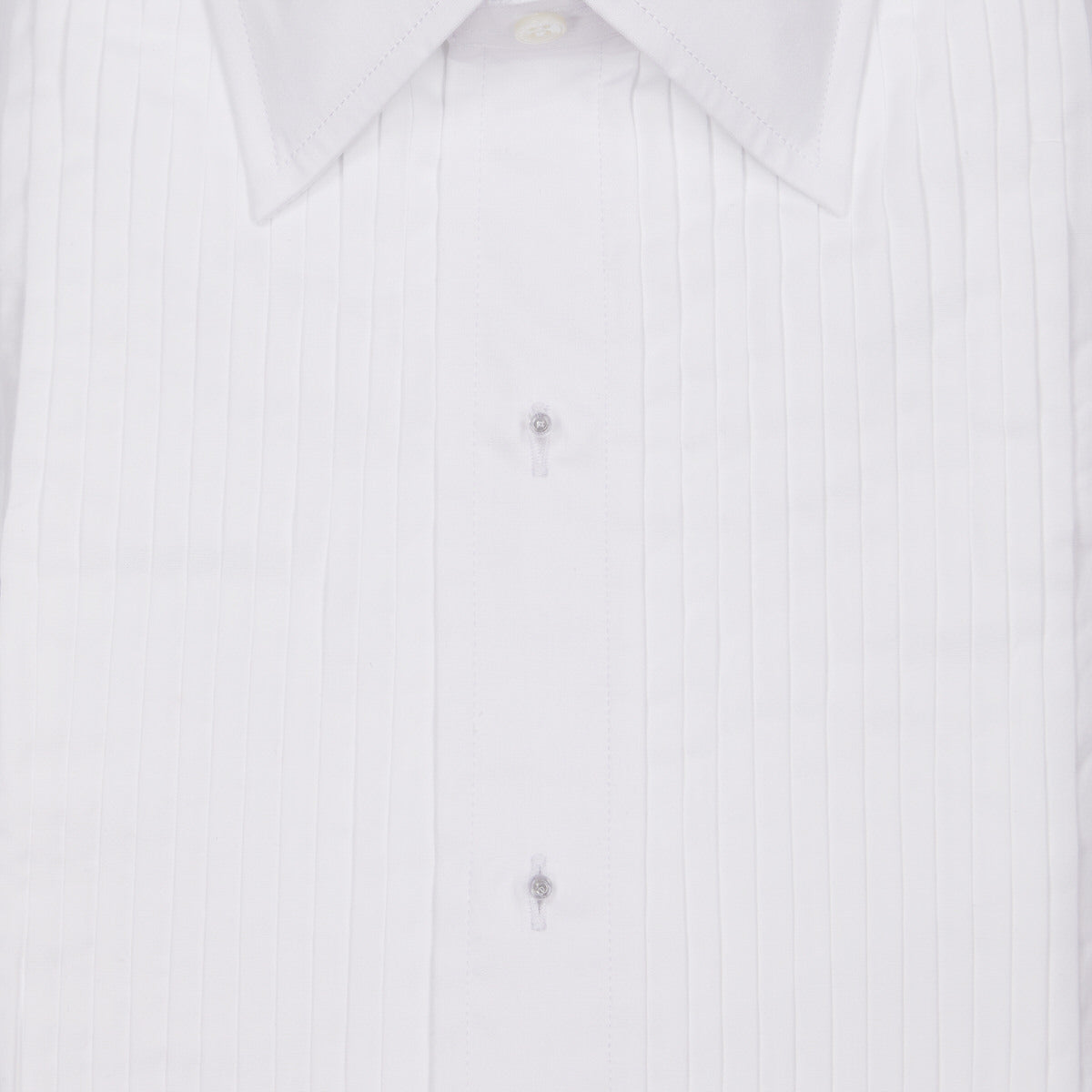 Budd x Kirby Allison Hand Pleated Poplin Dress Shirt in White