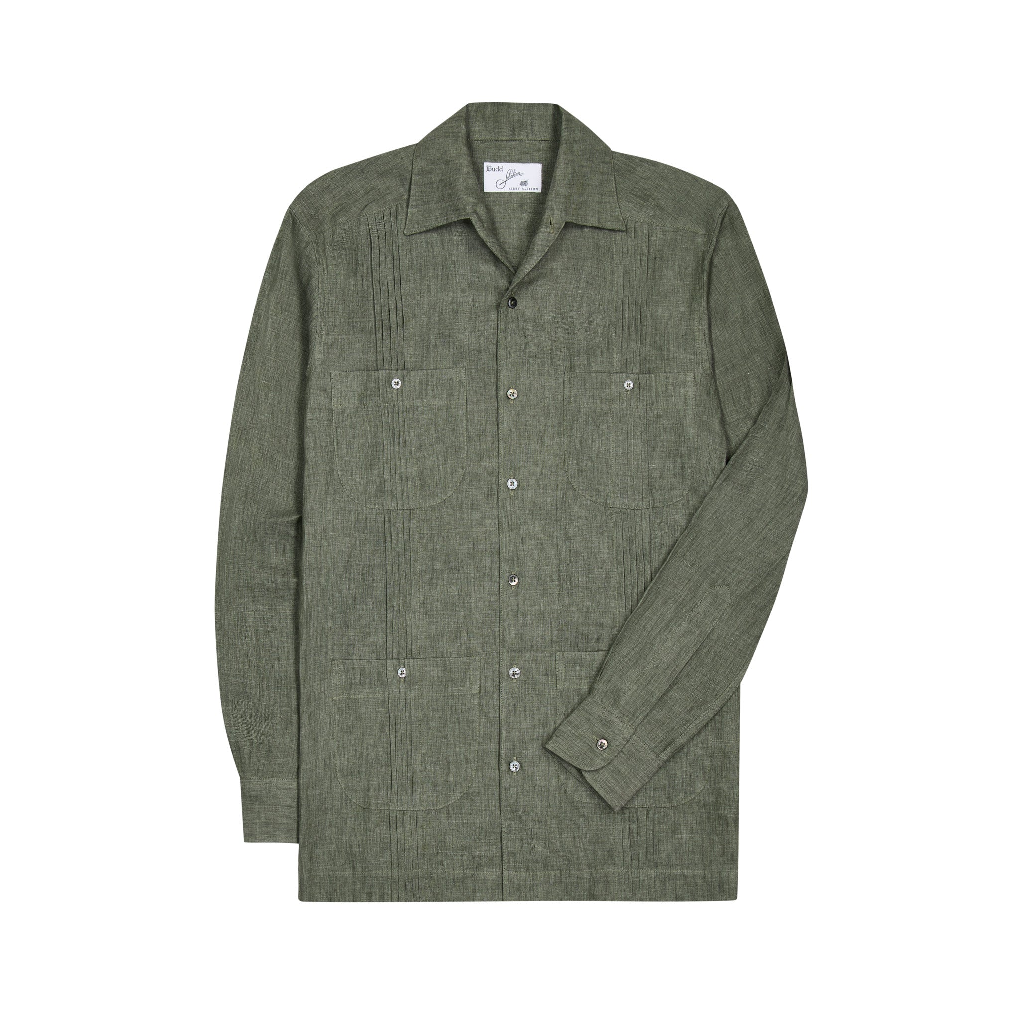 Budd Signature Khaki Guayabera Shirt Small
