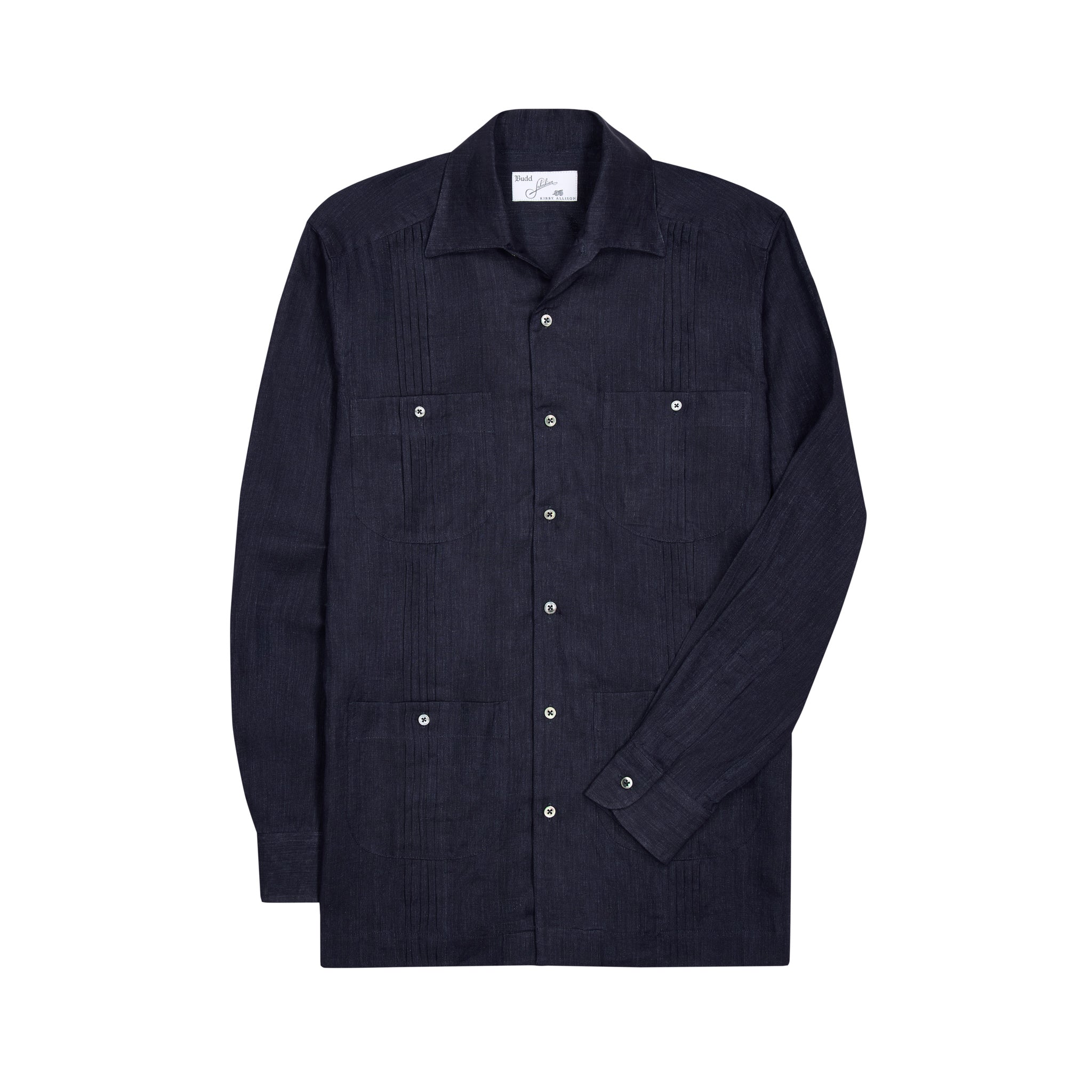 Budd Signature Navy Guayabera Shirt