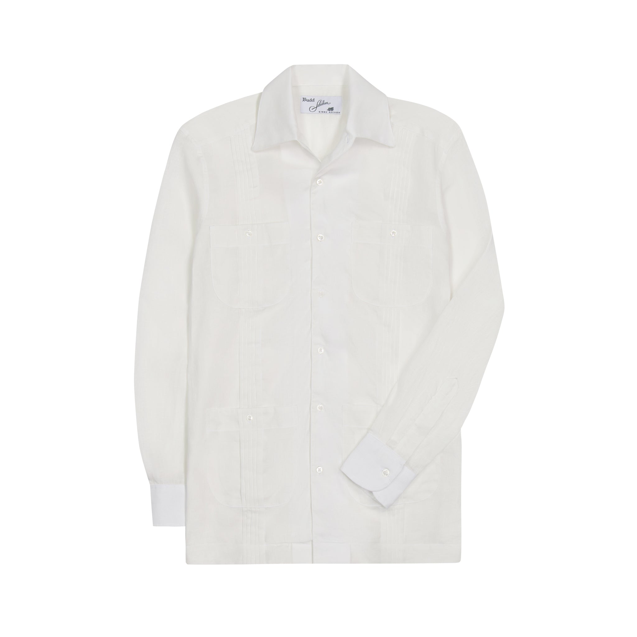 Budd Signature White Guayabera Shirt