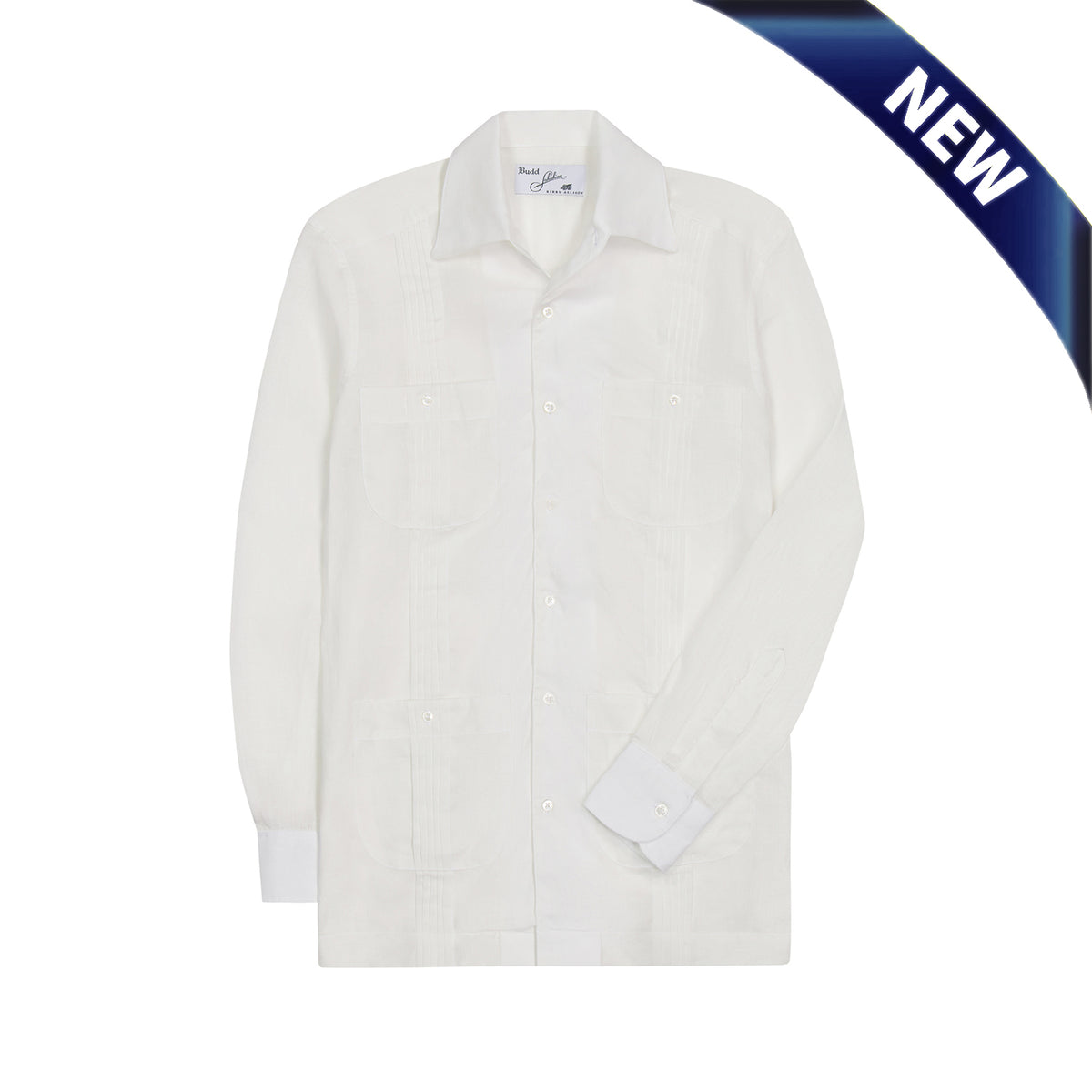 Budd Signature White Guayabera Shirt