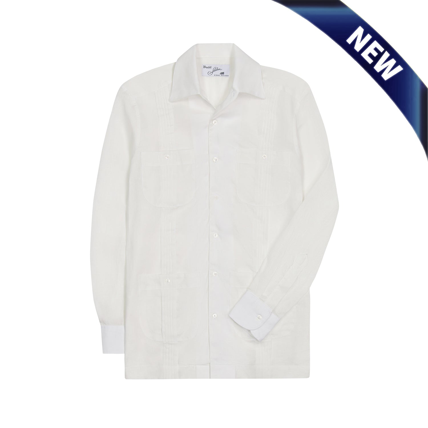 Budd Signature White Guayabera Shirt