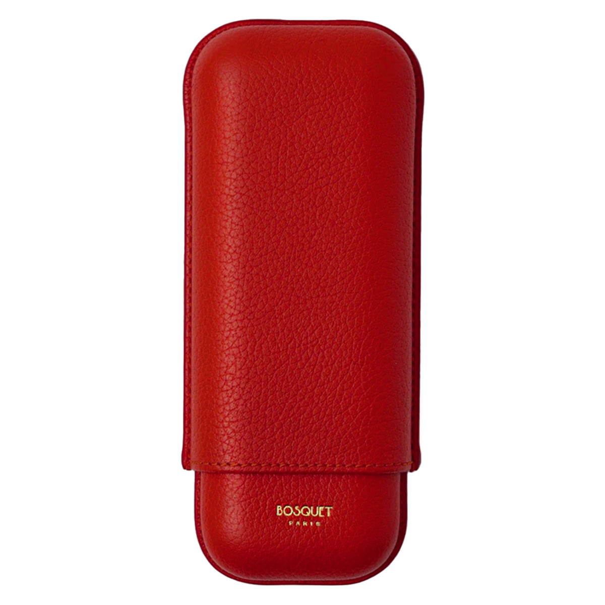 Bosquet Red Grained Leather Cigar Case (2 cigars)