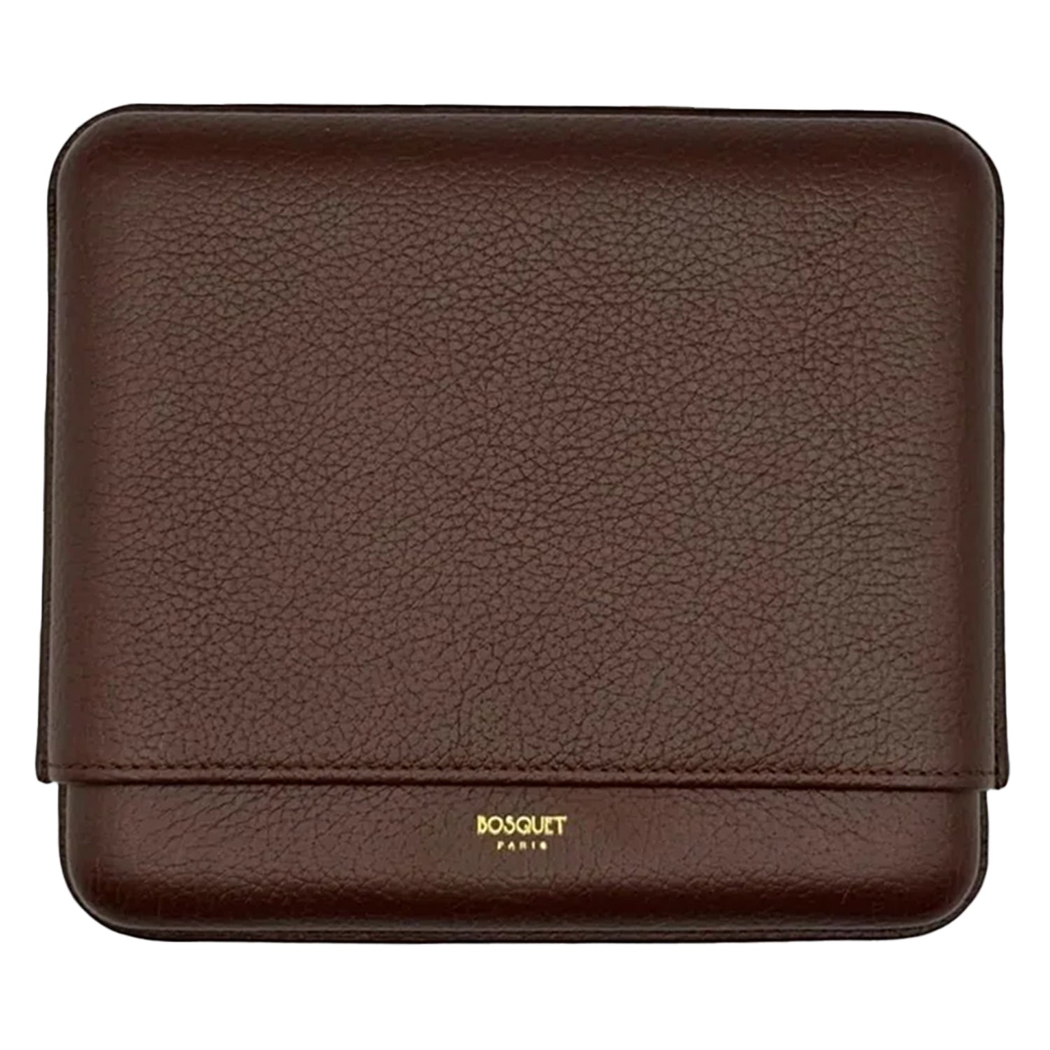 Bosquet Forest Brown Grained Leather Cigar Case (7 cigars)