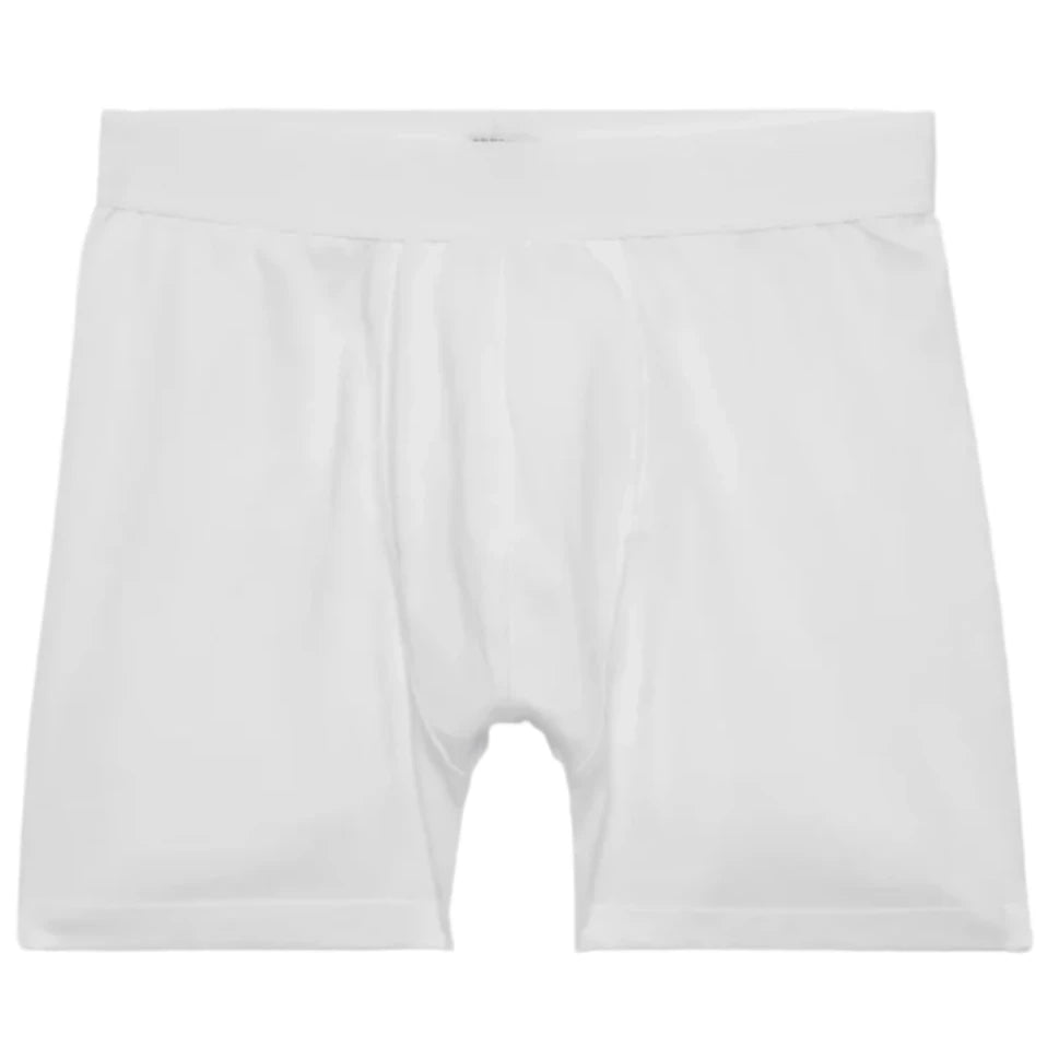 Bresciani 100% Cotton Knitted Boxer Briefs White