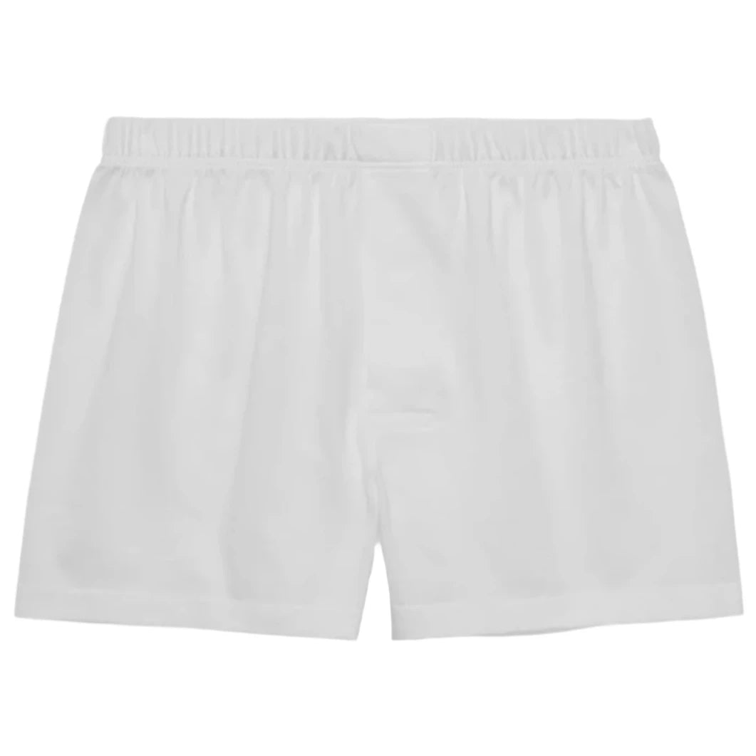 Bresciani 100% Cotton Boxer Shorts White | KirbyAllison.com