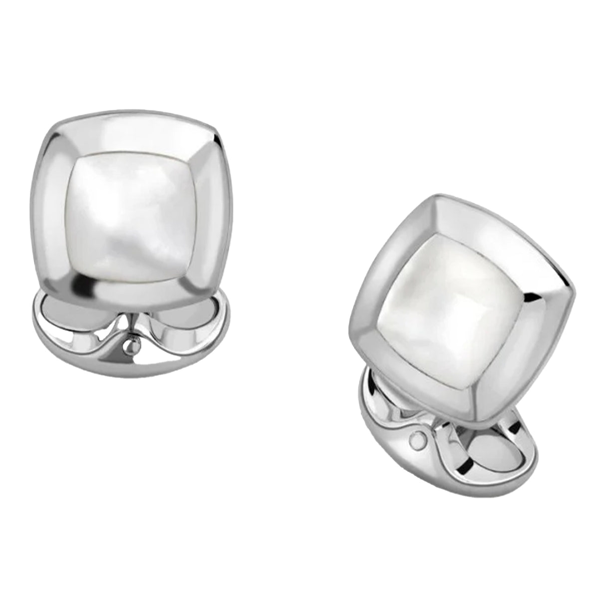 Deakin & Francis Cushion Mother-Of-Pearl Sterling Silver Dress Set