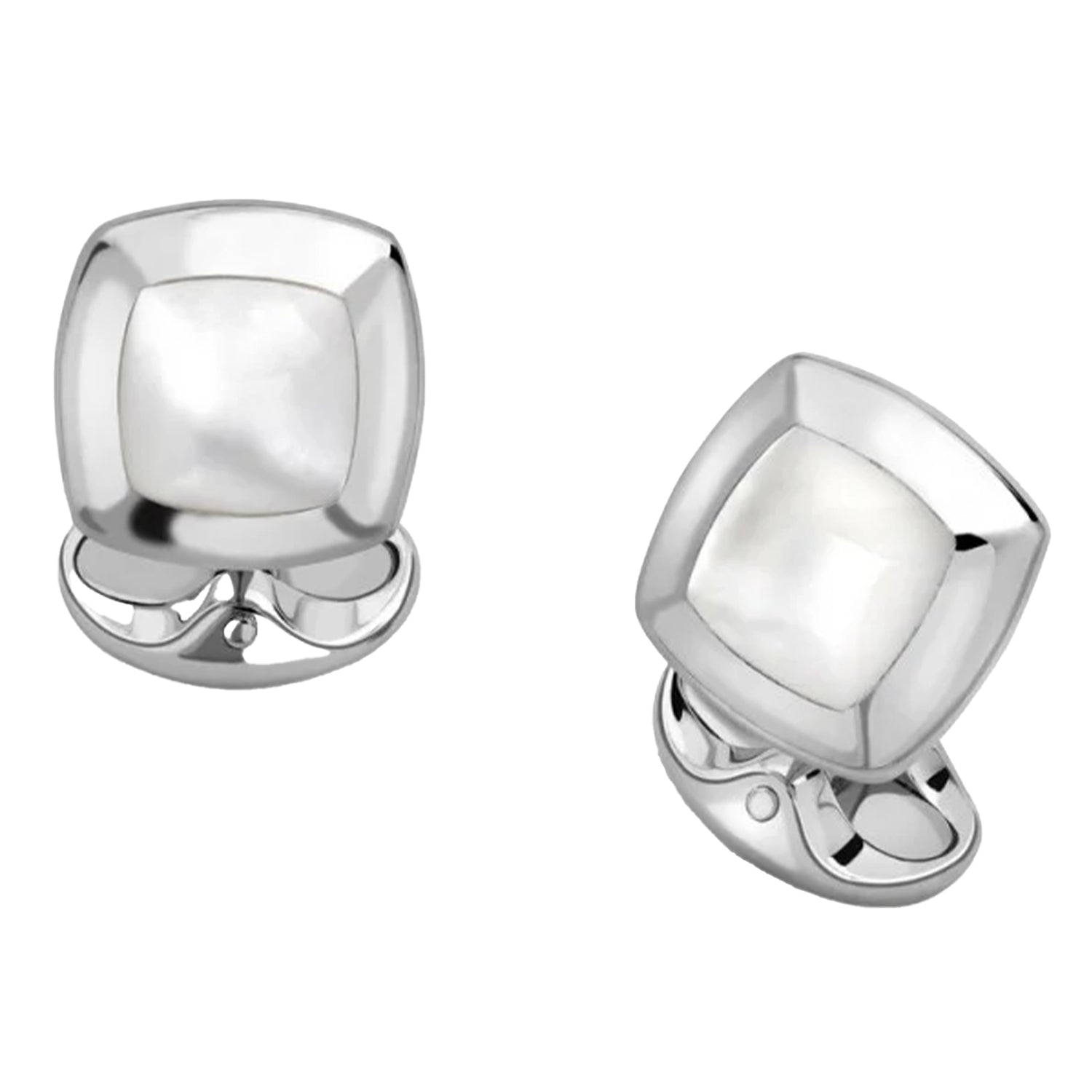 Deakin & Francis Cushion Mother-Of-Pearl Sterling Silver Dress Set