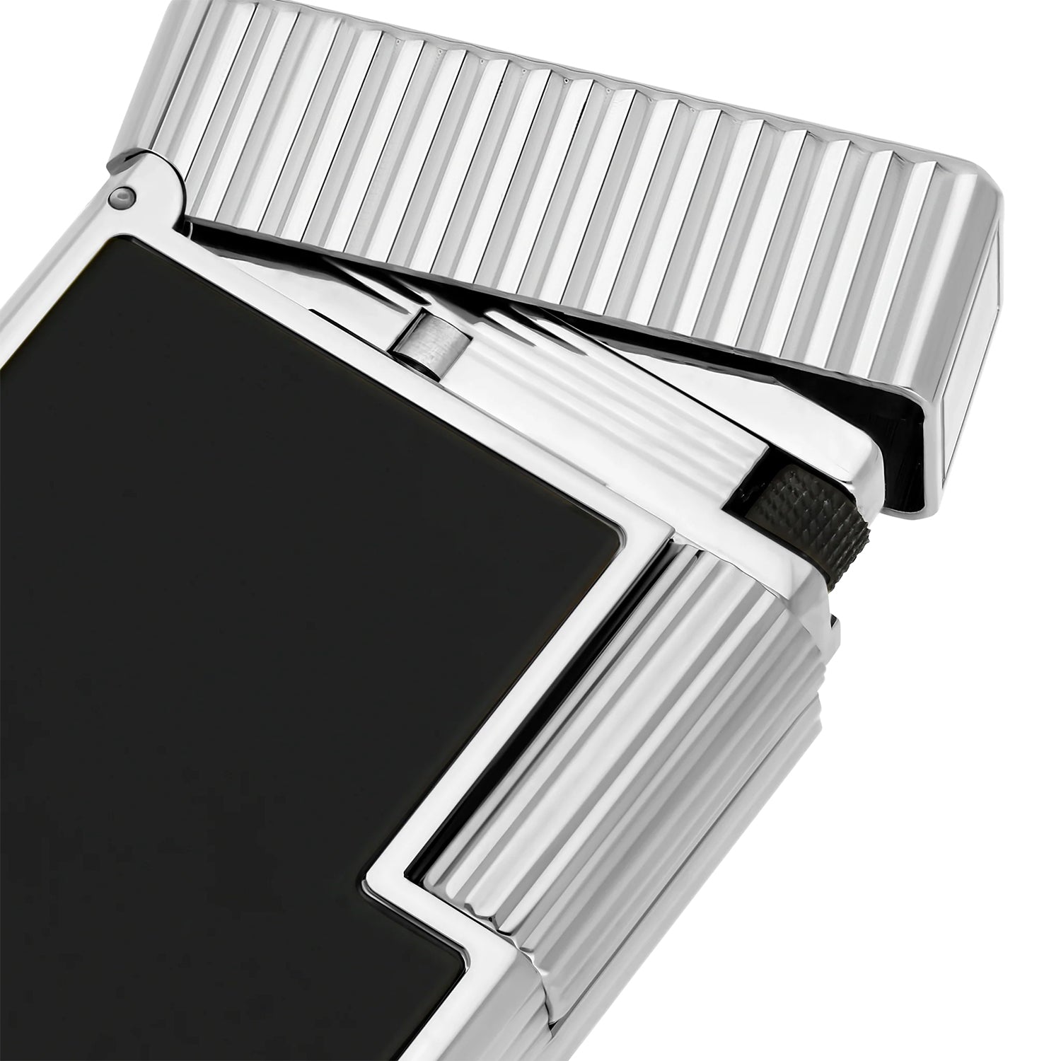 S.T. Dupont Line 1 Vertical Lines Black & Palladium Lighter