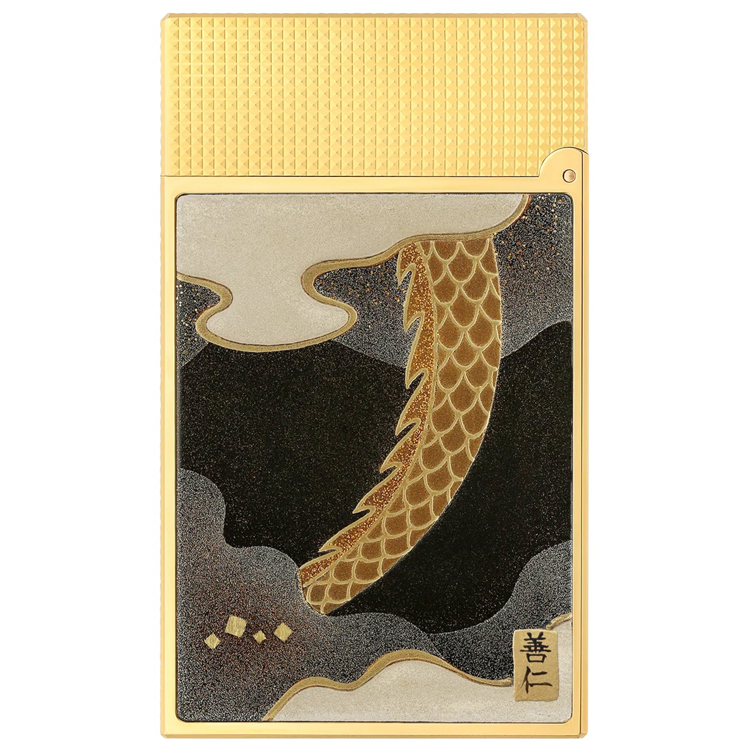 S.T. Dupont Line 2 Maki-e Dragon Mother of Pearl Gold Lighter