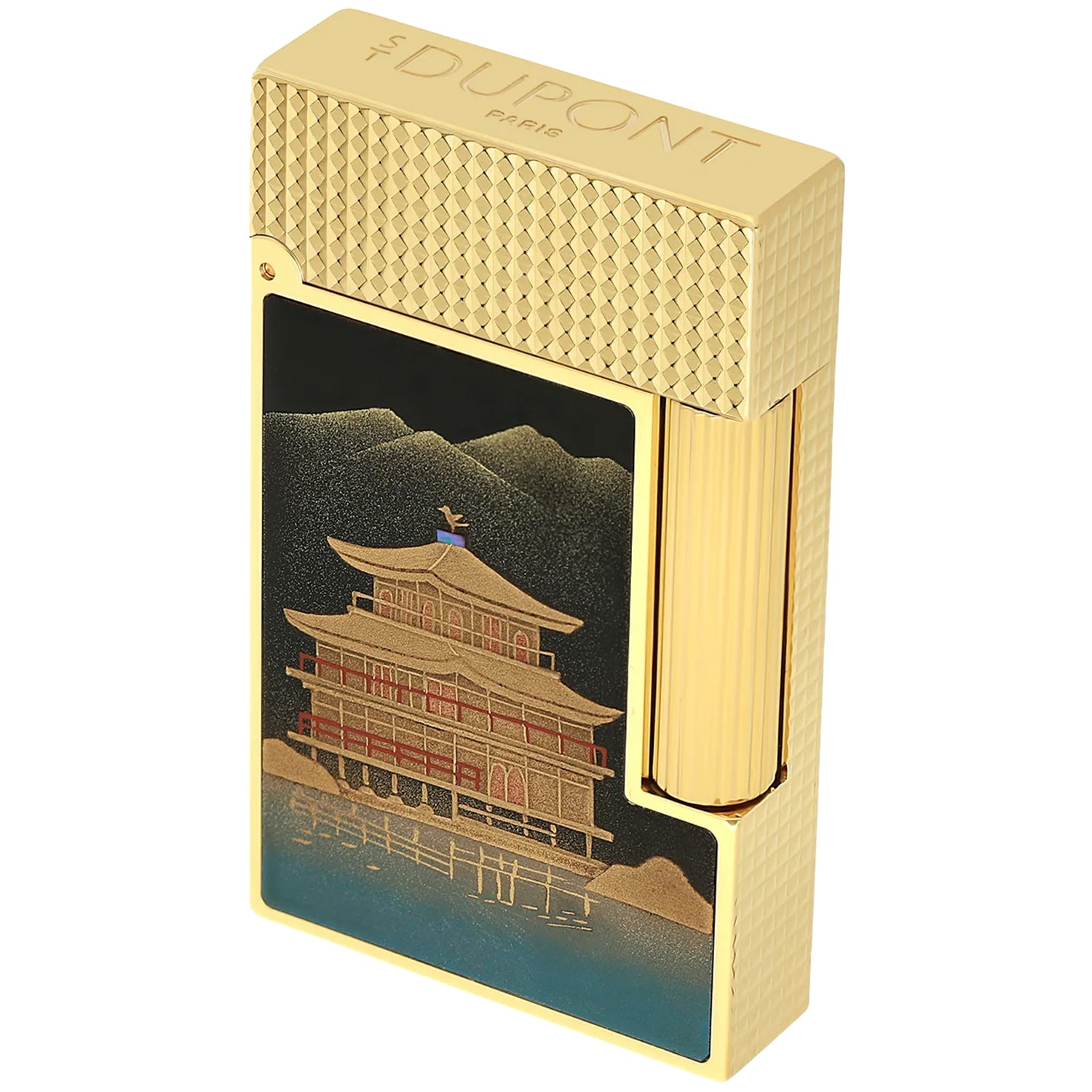 S.T. Dupont Line 2 Limited Edition Maki-e Hikari No Tera Gold Lighter