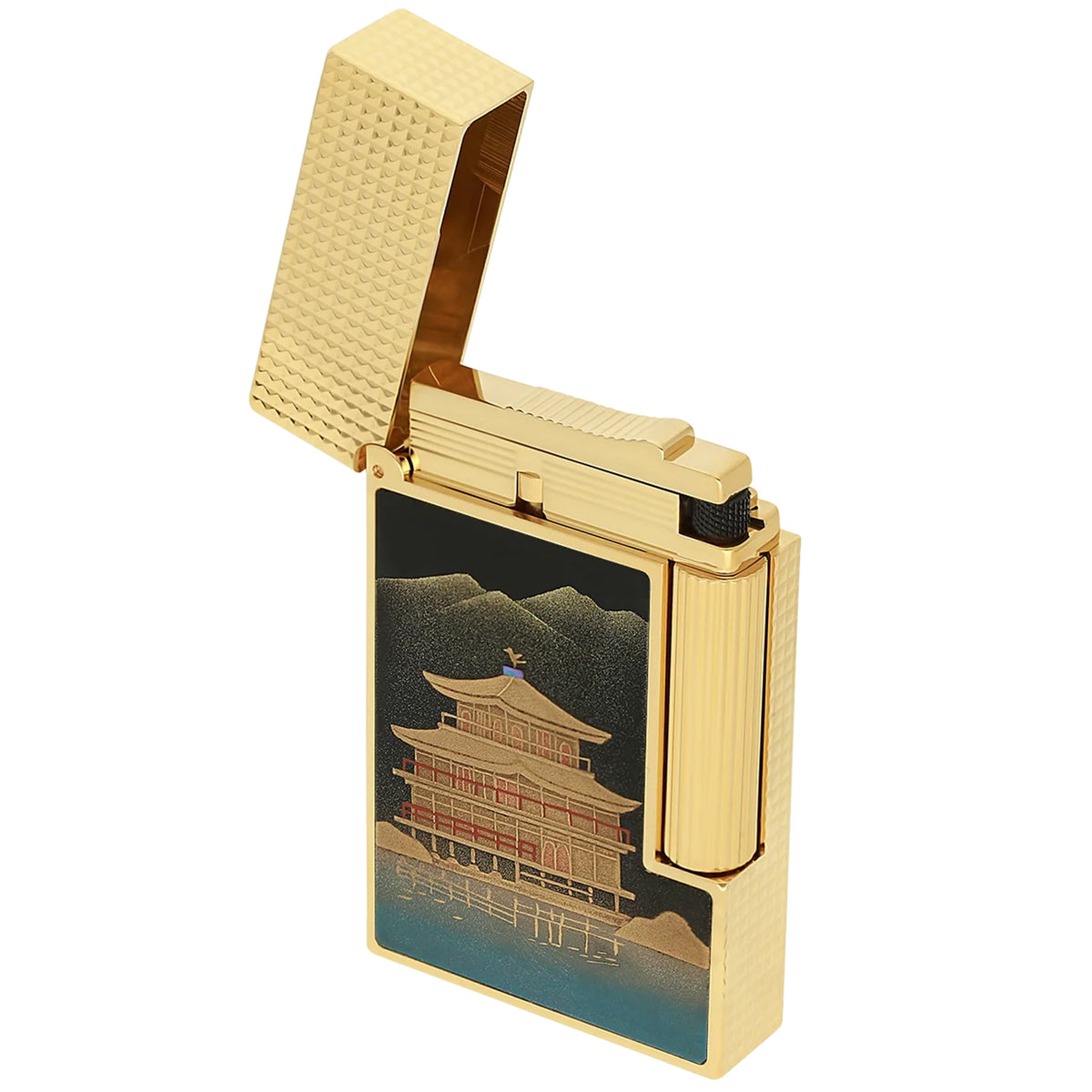 S.T. Dupont Line 2 Limited Edition Maki-e Hikari No Tera Gold Lighter