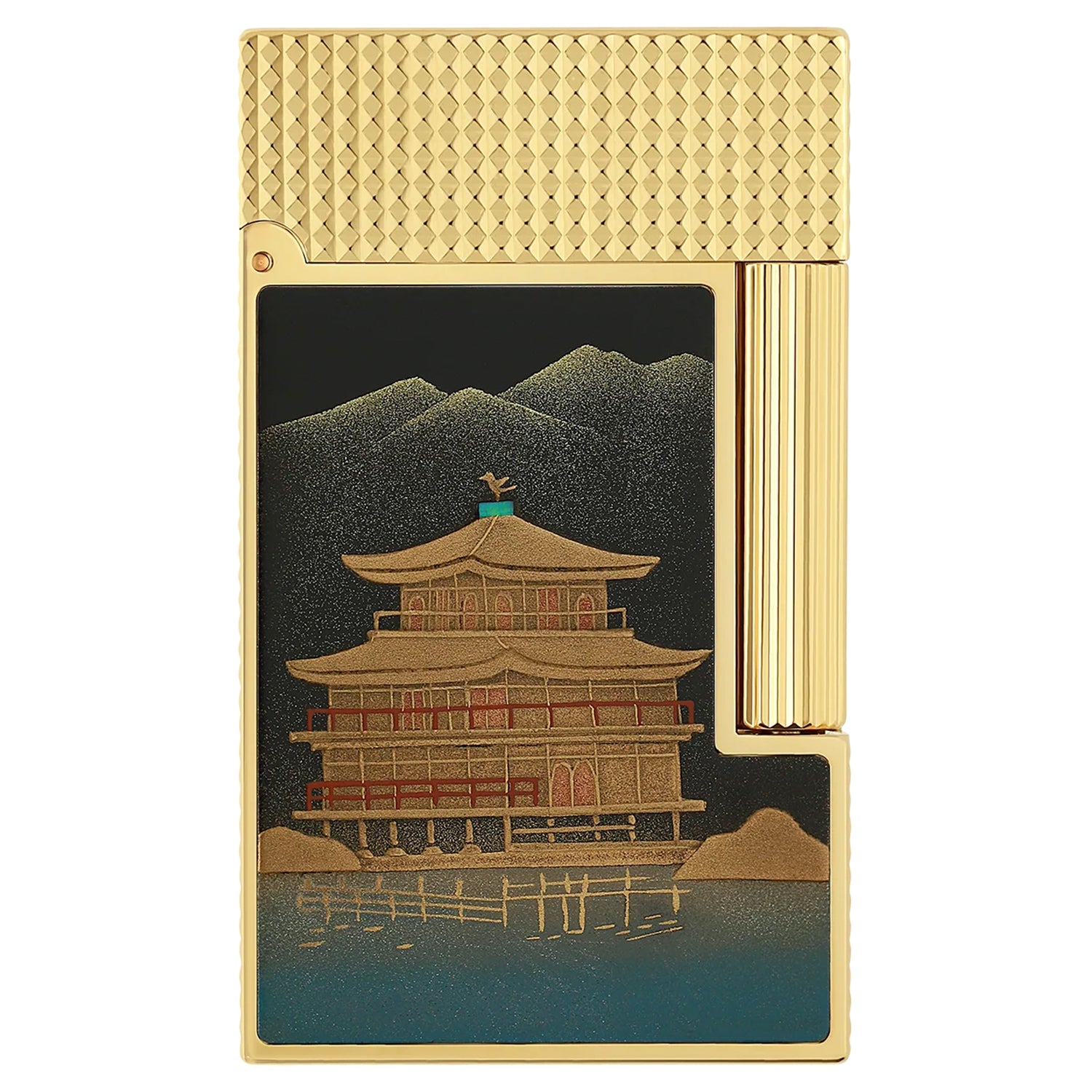 S.T. Dupont Line 2 Limited Edition Maki-e Hikari No Tera Gold Lighter