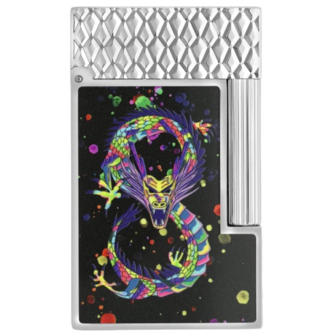 S.T. Dupont Line 2 Year of the Dragon Lighter Palladium & Black