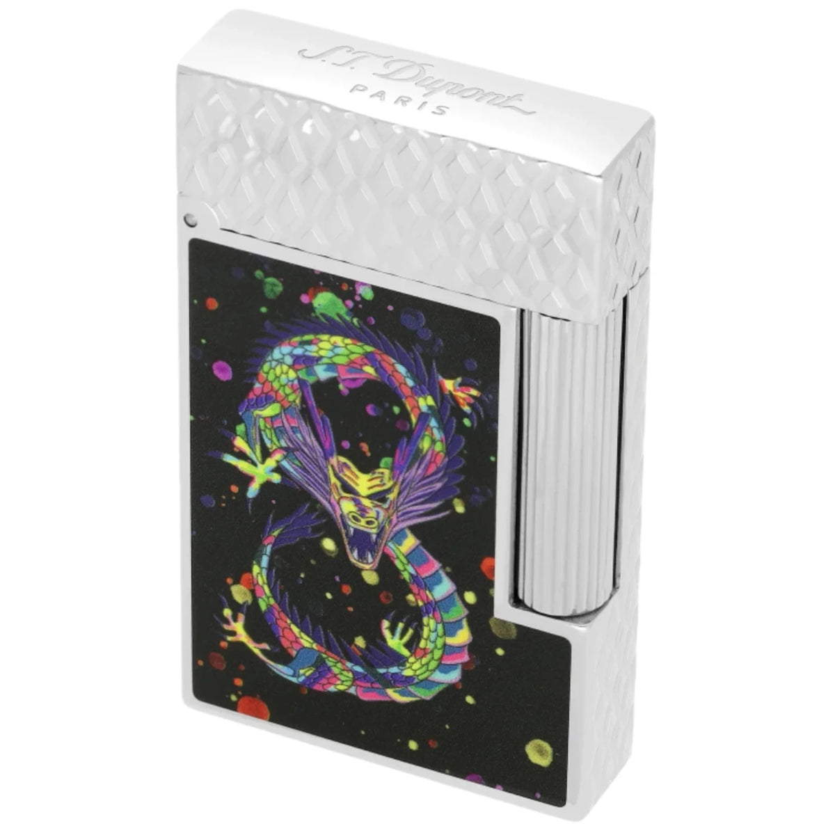 S.T. Dupont Line 2 Year of the Dragon Lighter Palladium & Black