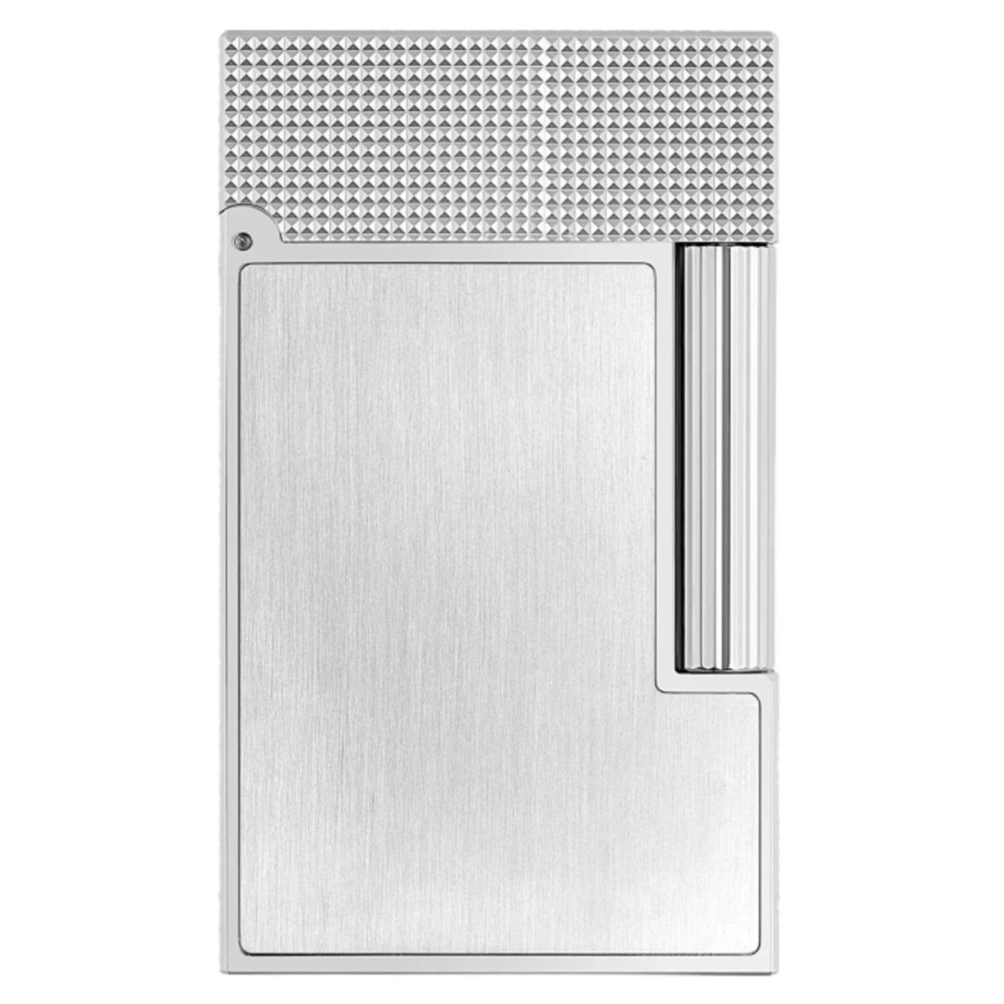 S.T. Dupont Line 2 Micro Diamond Head Brushed Platinum Lighter