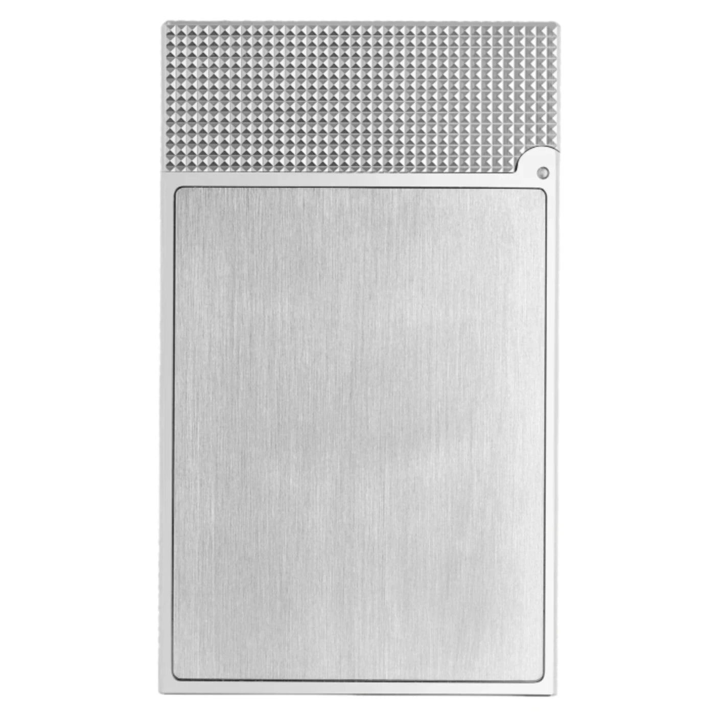 S.T. Dupont Line 2 Micro Diamond Head Brushed Platinum Lighter