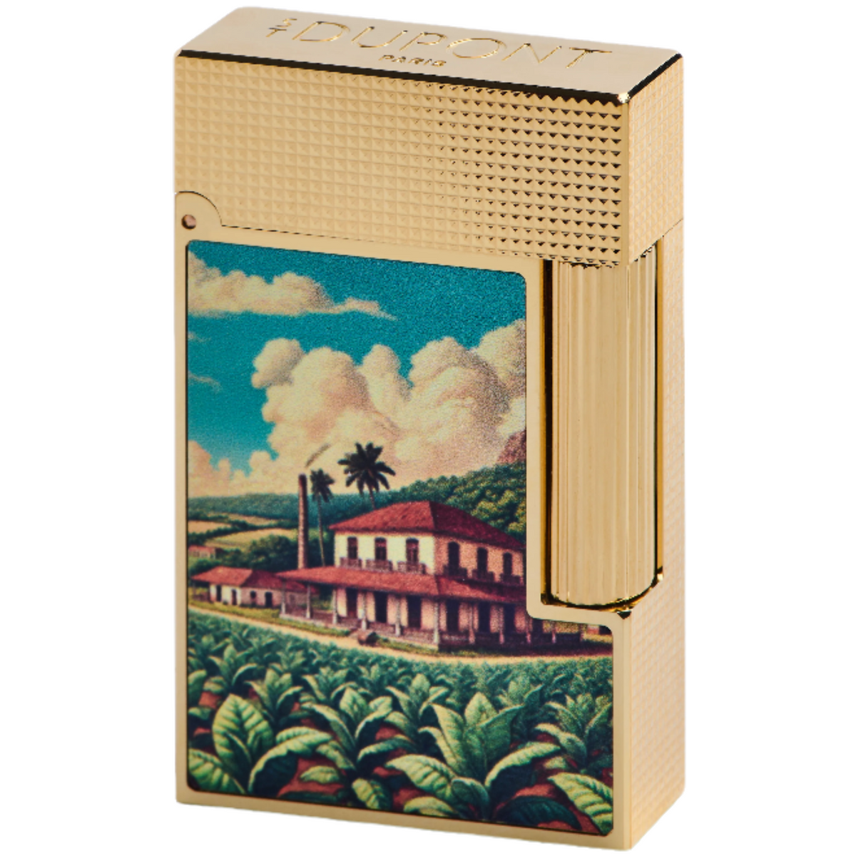 S.T. Dupont Line 2 Havana Dreams Tobacco Estate Gold Finish Lighter