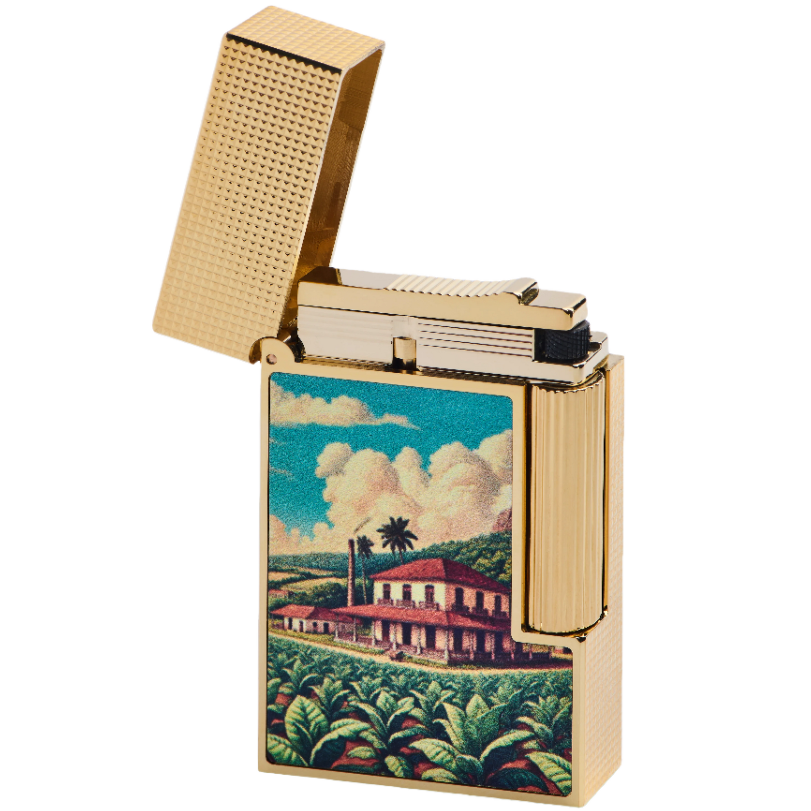 S.T. Dupont Line 2 Havana Dreams Tobacco Estate Gold Finish Lighter