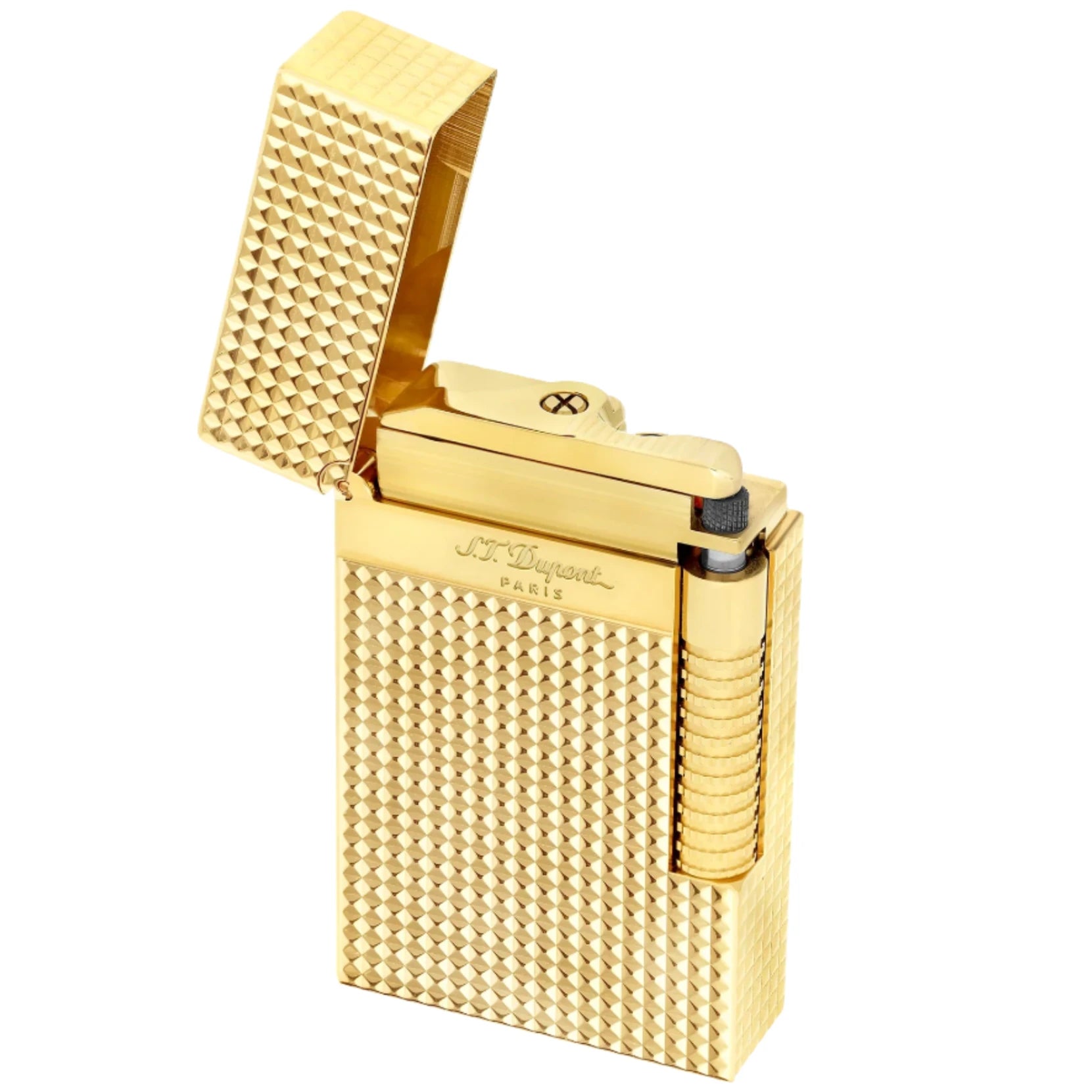 S.T. Dupont Le Grand Cling Diamond Head Gold Lighter