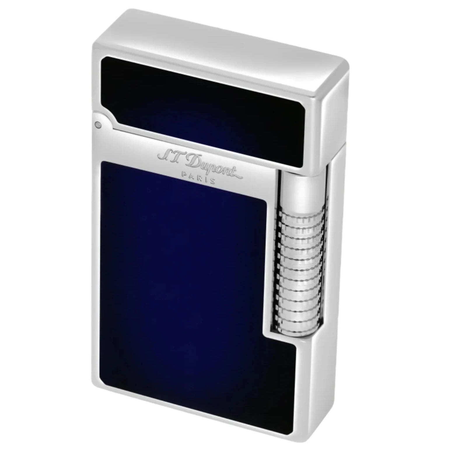 S.T. Dupont Le Grand Cling Blue Palladium Lighter | KirbyAllison.com