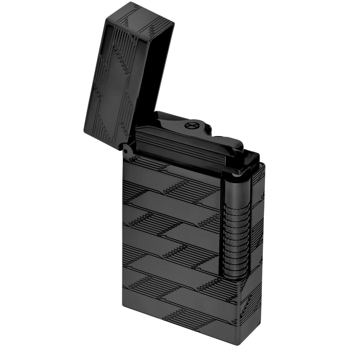 S.T Dupont Le Grand Monogram 1872 Black Guilloche Lighter