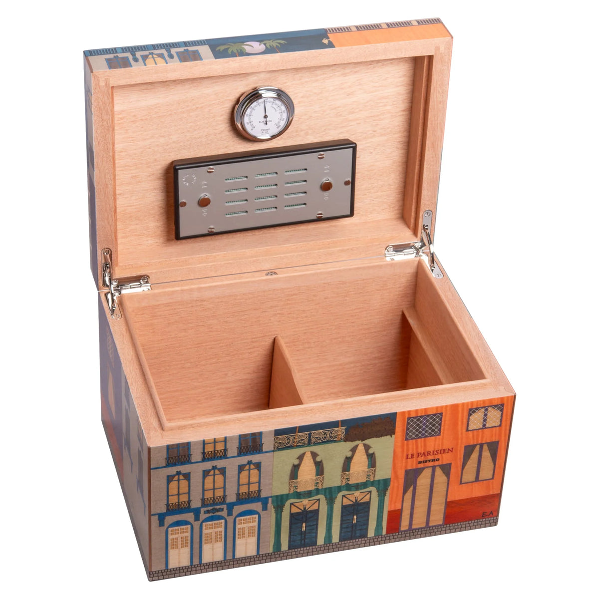 Elie Bleu Limited Edition Casa Cubana "Le Parisian Night" Multi-Color Sycamore Humidor (75 Cigars)