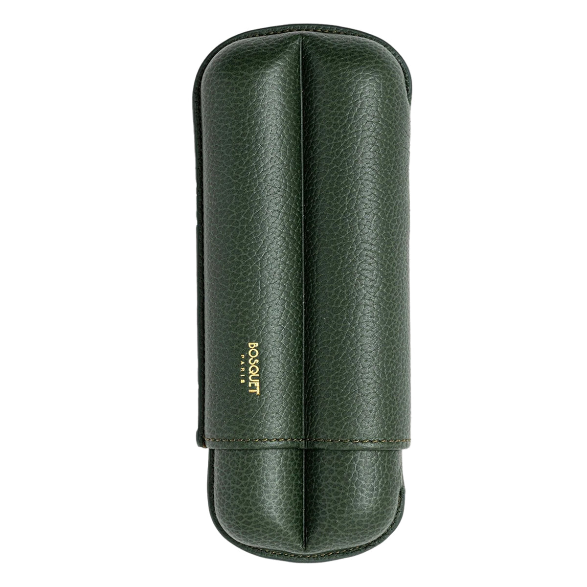Bosquet Forest Green Grained Leather Cylindrical Cigar Case (2 Cigars)