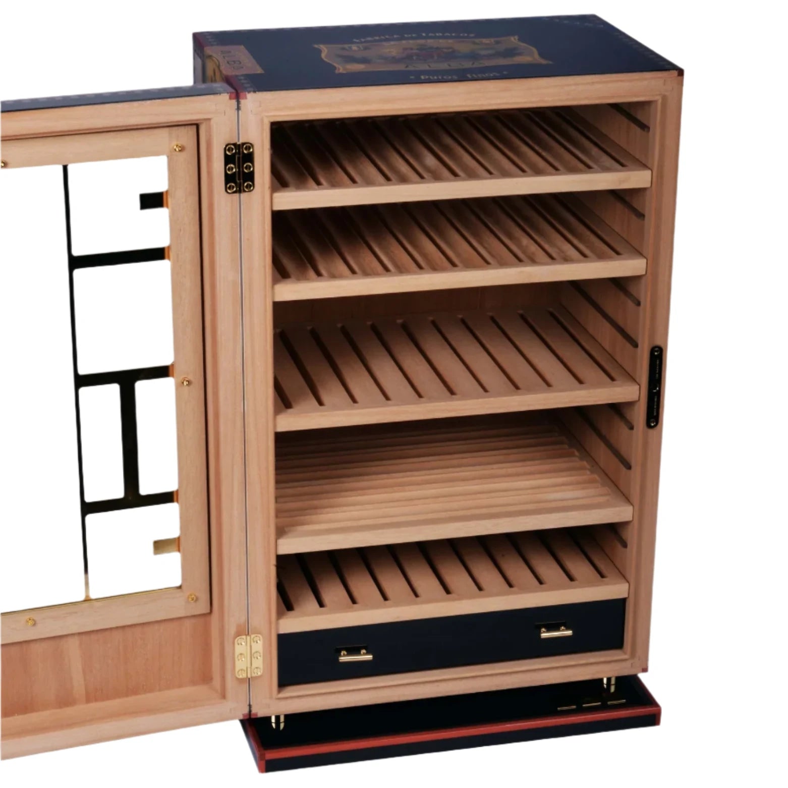 Elie Bleu Black Sycamore Alba Humidor Cabinet  (150 Cigars)