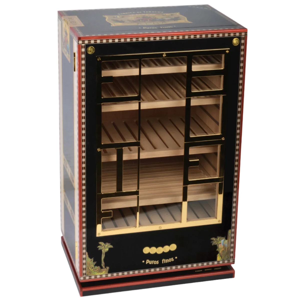 Elie Bleu Black Sycamore Alba Humidor Cabinet  (150 Cigars)