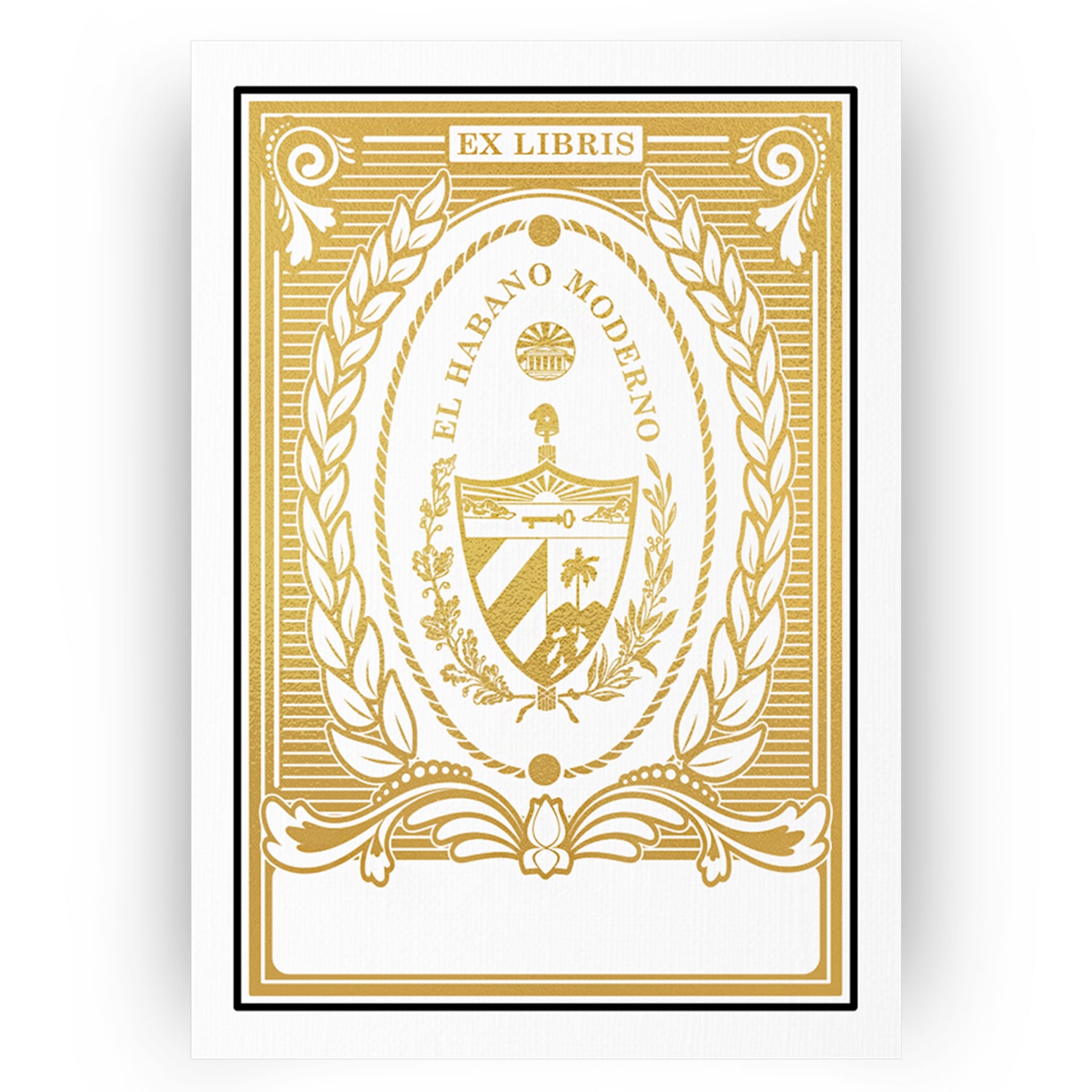 El Habano Moderno Ex Libris Book Label