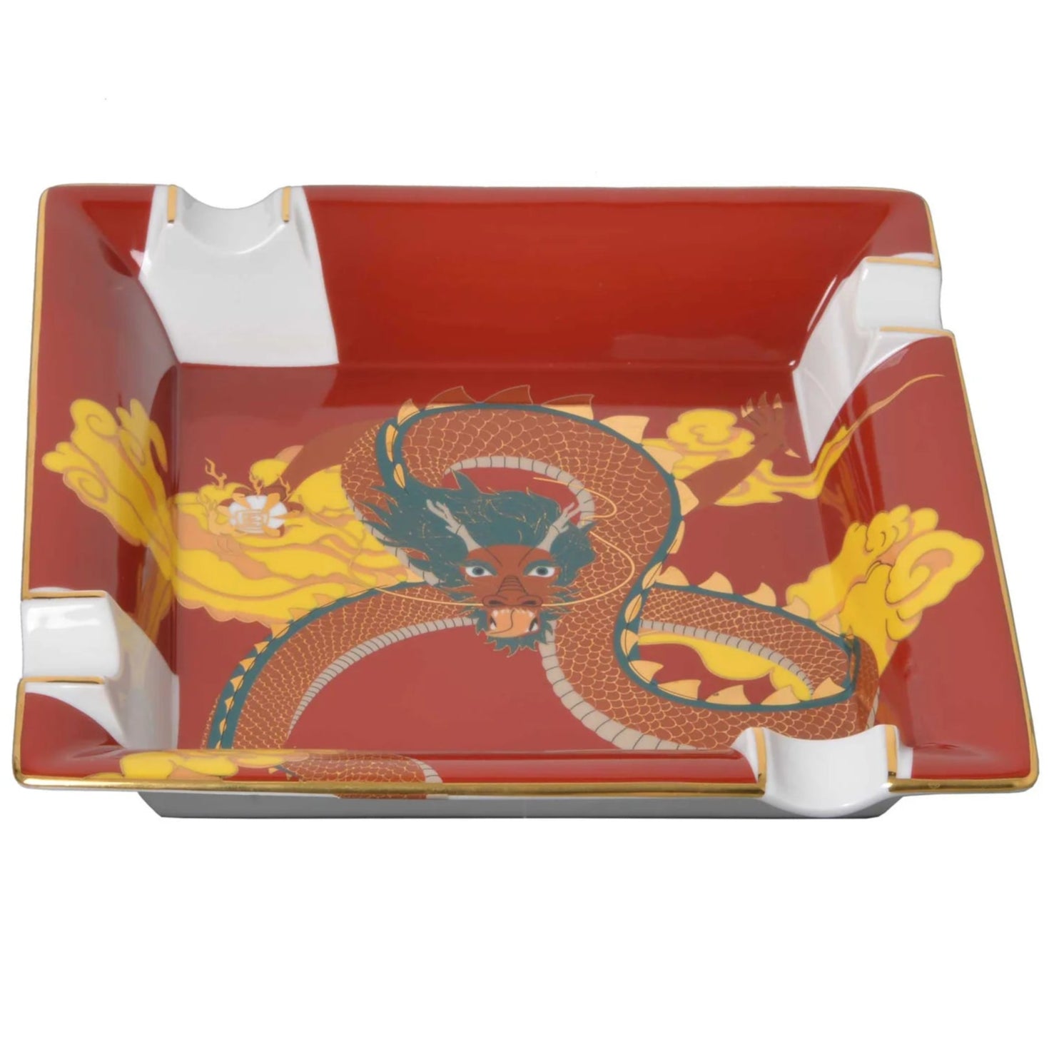 Elie Bleu Limited Edition Dragon Large Porcelain Ashtray