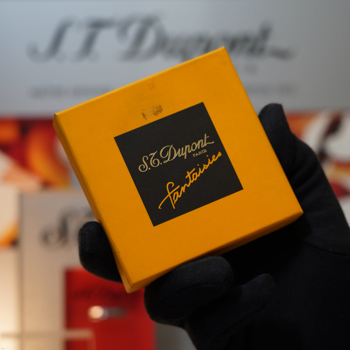 Vintage March 1996 S.T. Dupont “Fantasia” Limited Edition Heavy Platinum Blue‑Grey Lacquer Lighter