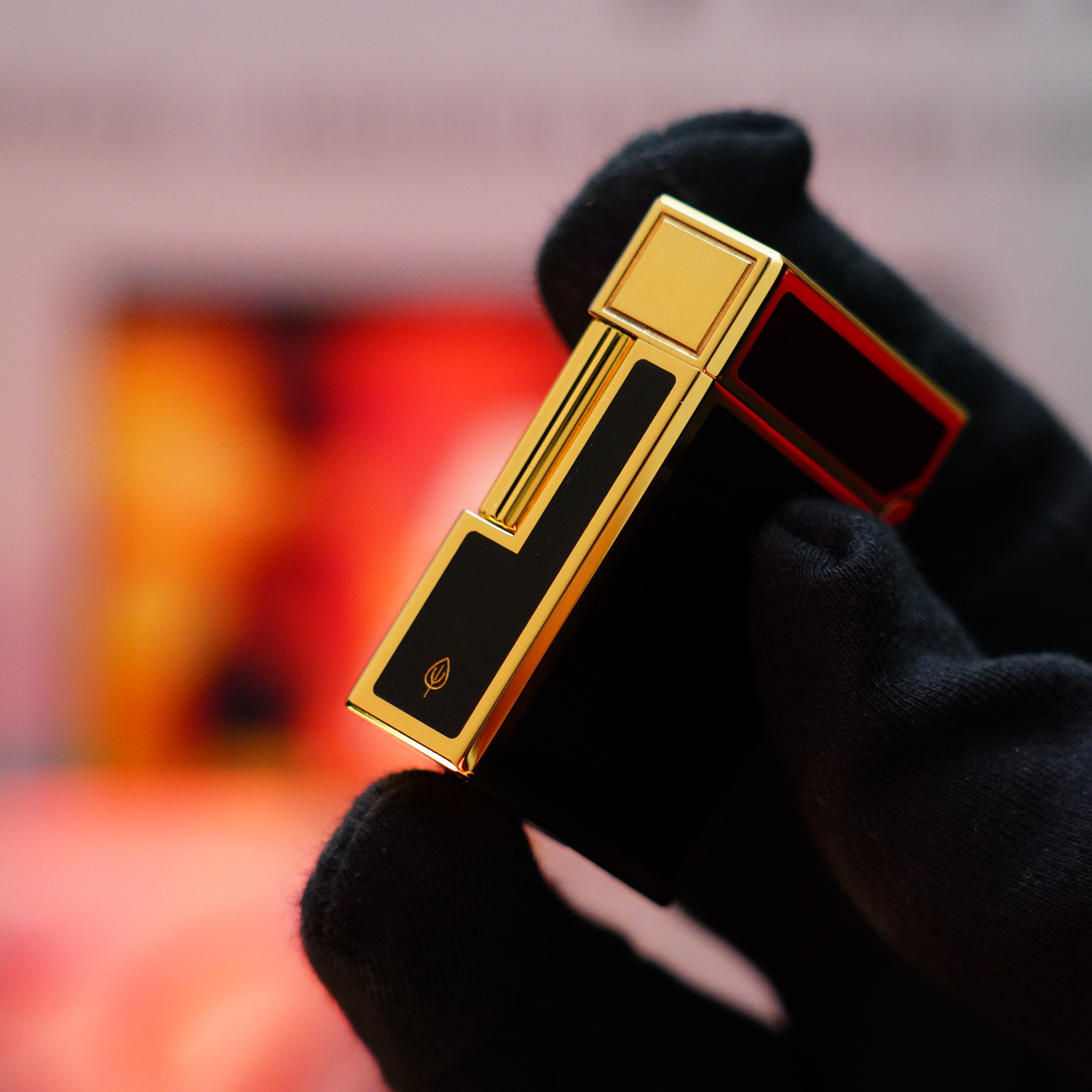 Vintage 1990 St Dupont Noire Heavy 24k Gold Matt Black Lacquer