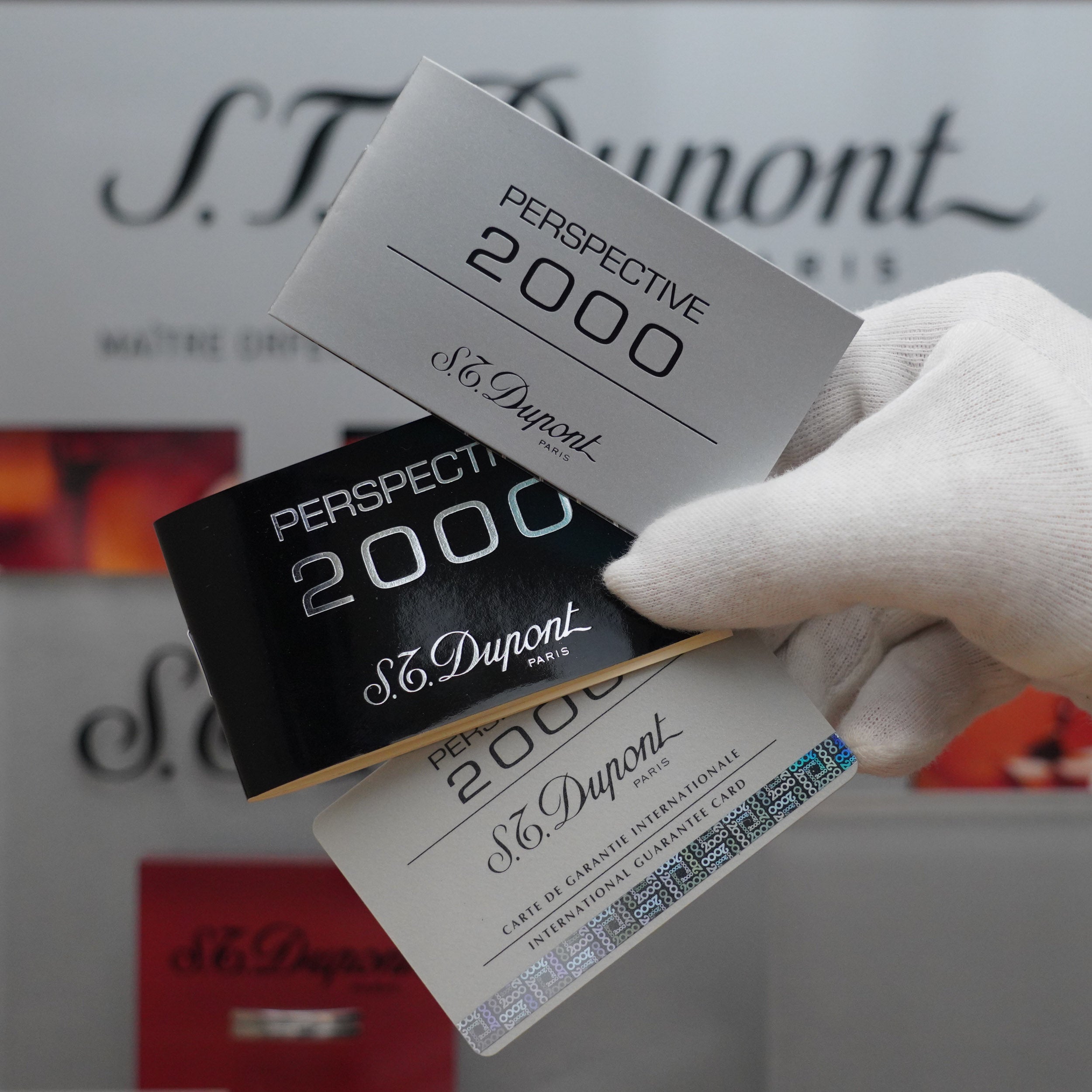 Vintage S.T. Dupont Limited Grand Master Perspective 2000 Palladium Plated Lighter