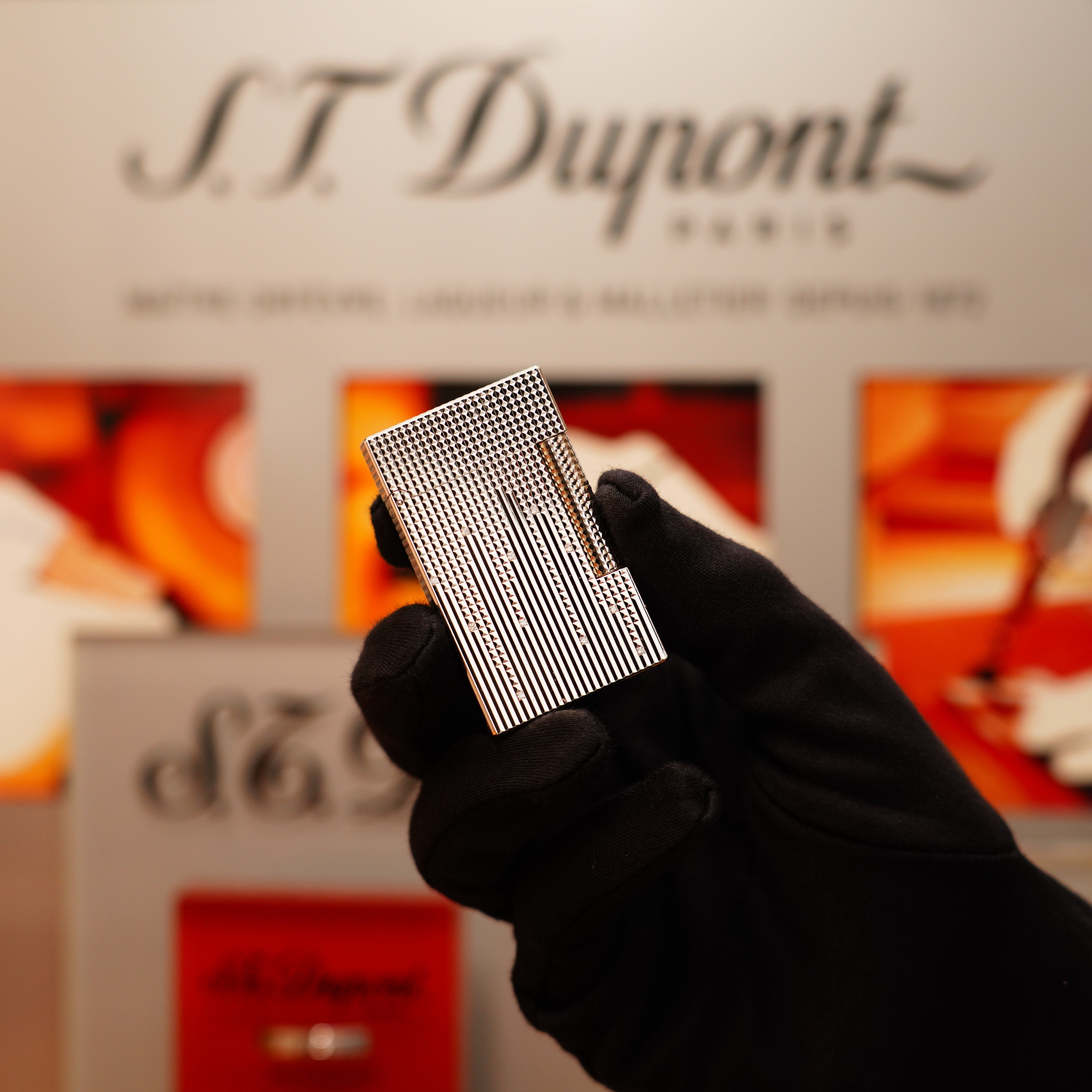 Donat 165D ルテニウムメッキ Vintage 2005 St Dupont Rare Natural Diamond Drops Large