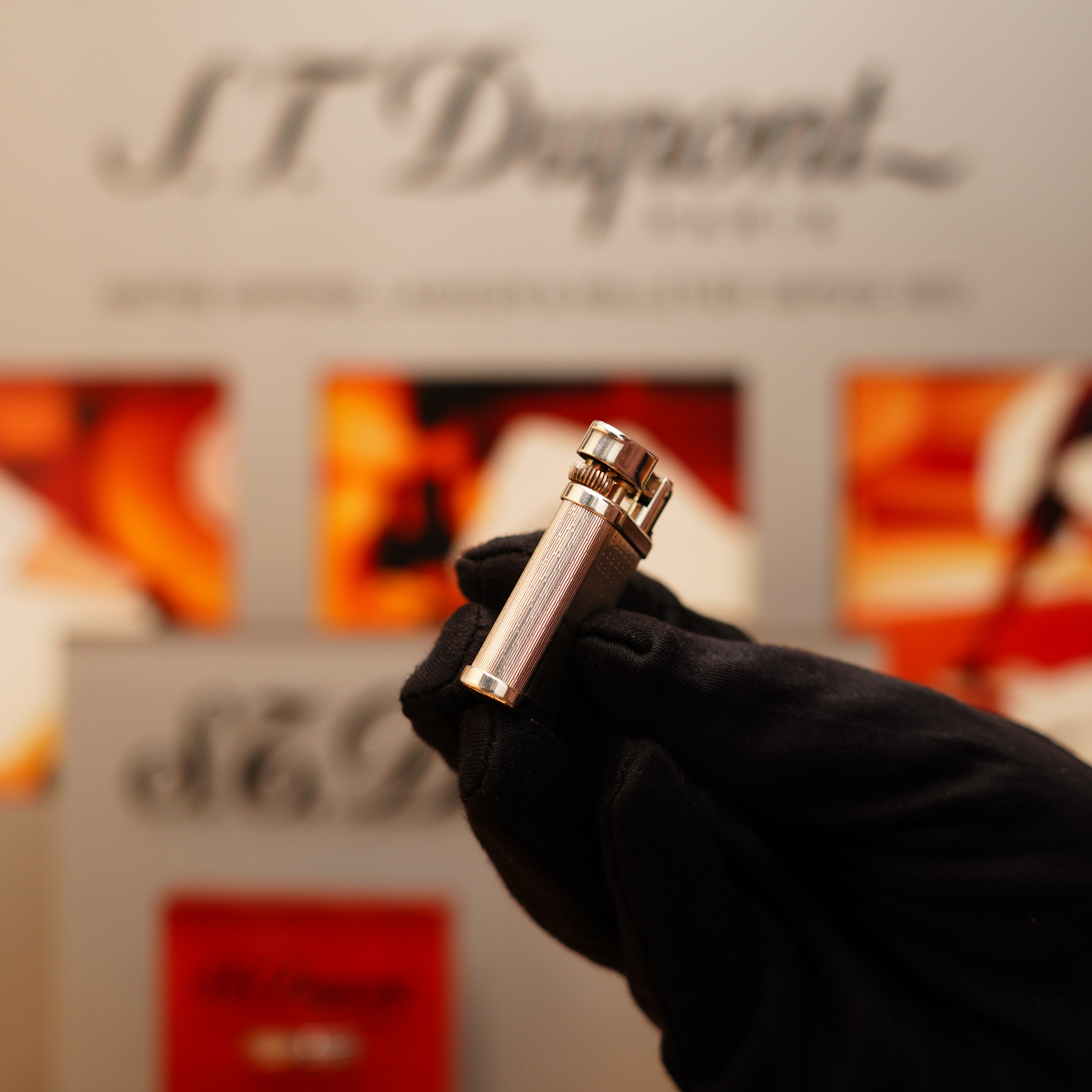 小物 Dunhill Vintage 1990 Dunhill mini Unique Heavy Silver Finish Rare