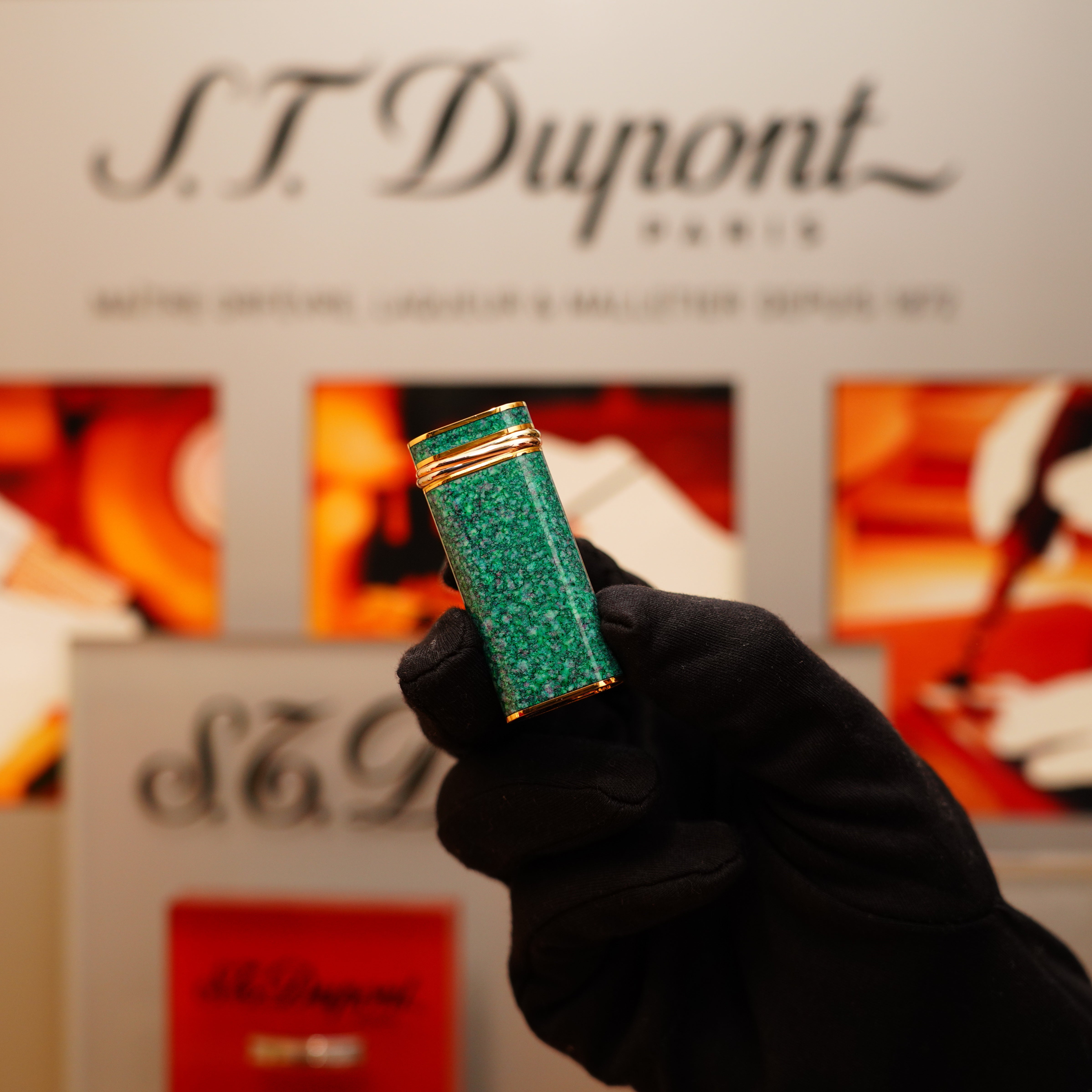 Vintage 1989 Cartier Extremely rare Mini Green Marble 24k Gold