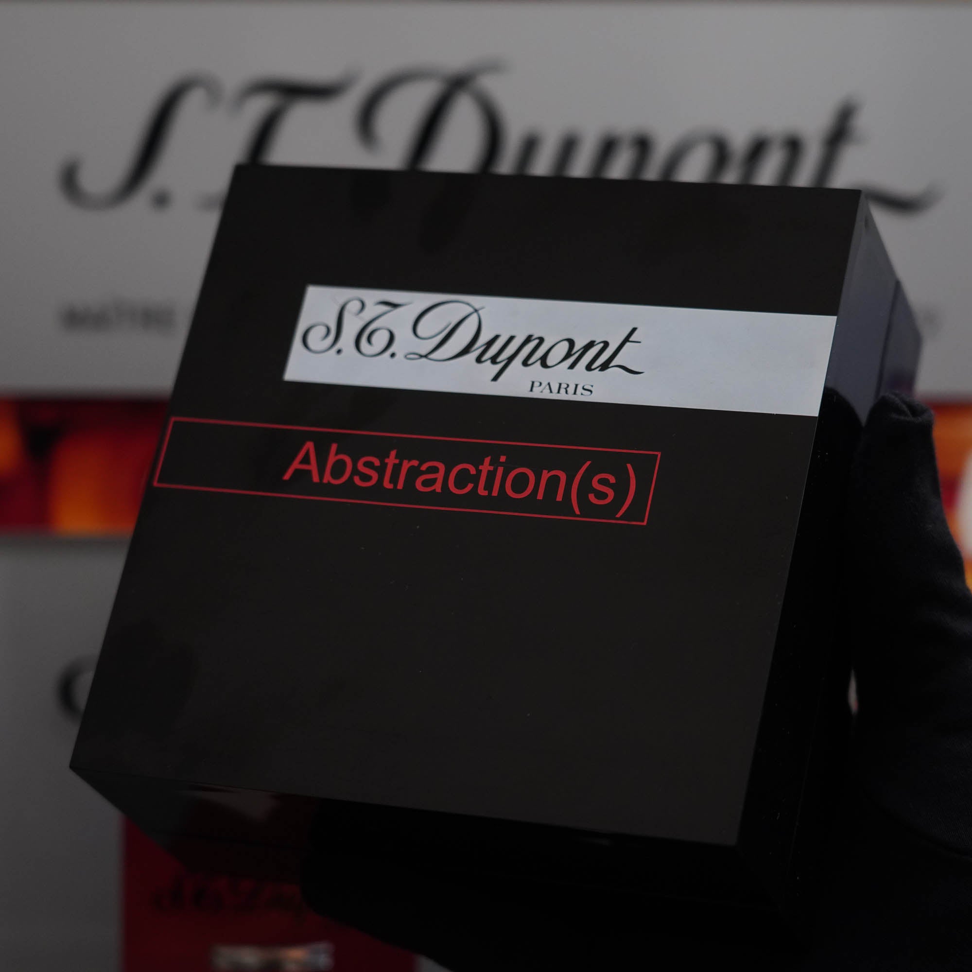 Vintage 1990 Limited Heavy Palladium Finish St Dupont Ligne 2 Abstraction Black Lacquer Lighter