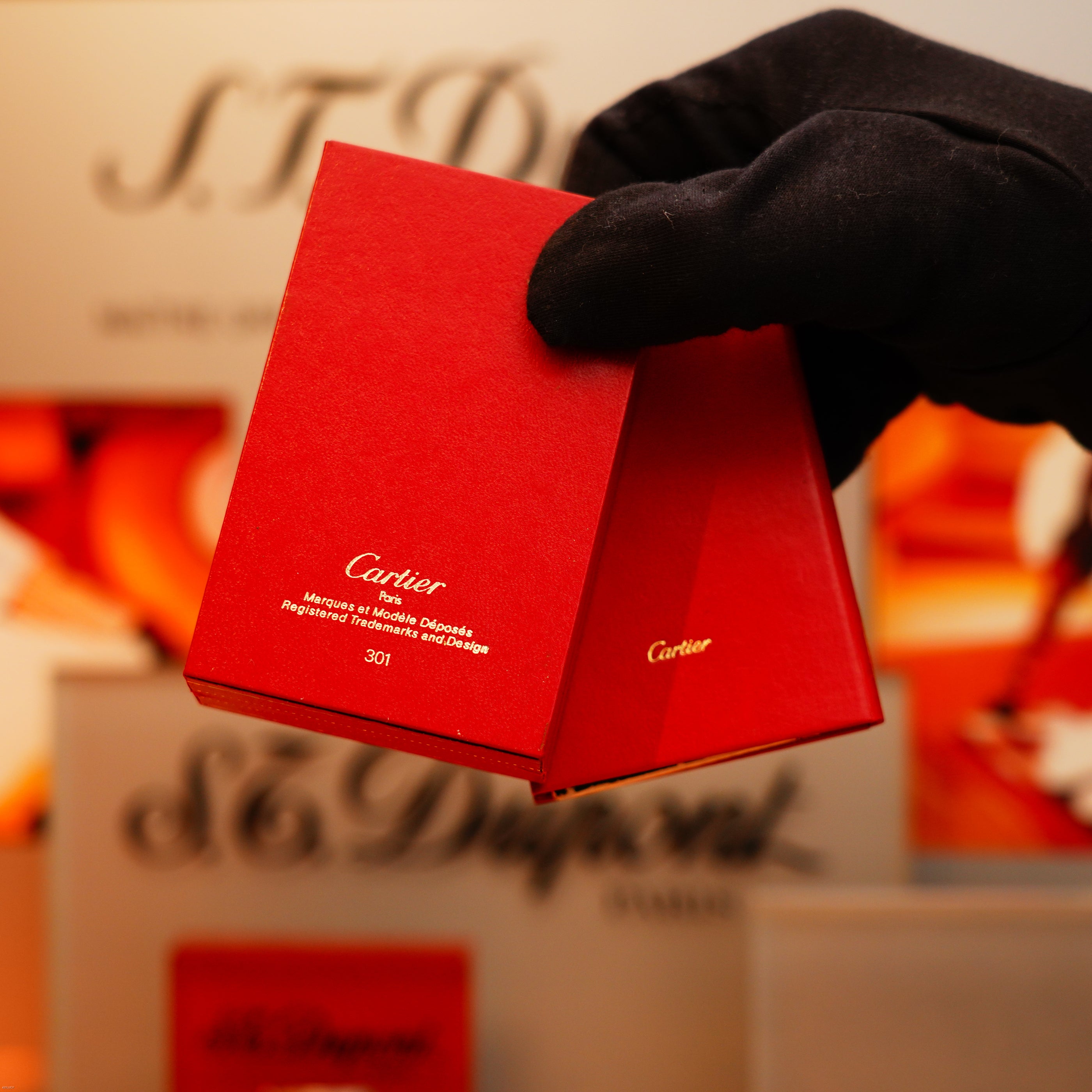 Vintage 1970 Rare Cartier Solid 18k italian Gold Basket with 750 Hallmark Lighter