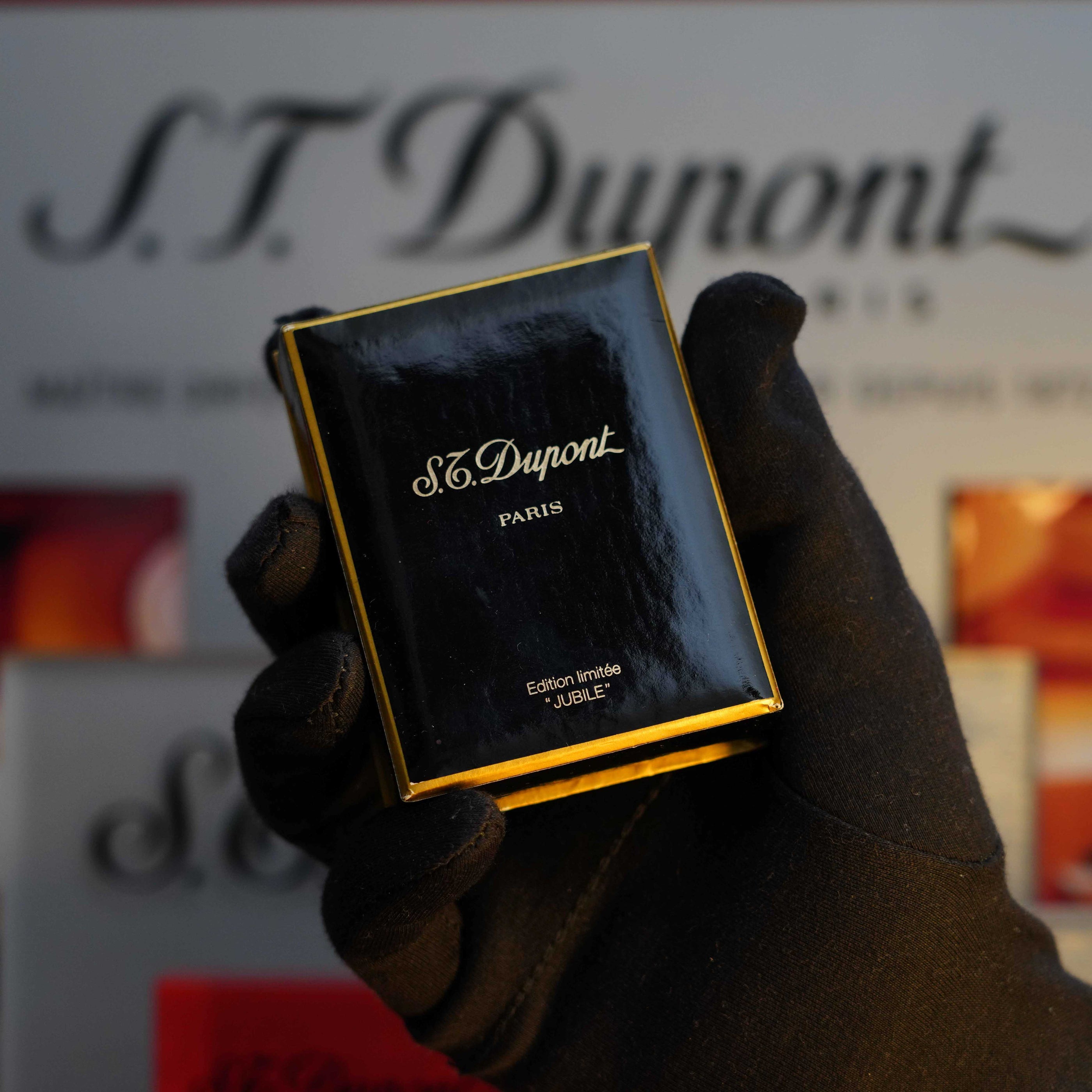 Vintage 1991 St Dupont Jubile early Limited 18k extremely rare Gold finish Paris Petrol Lighter