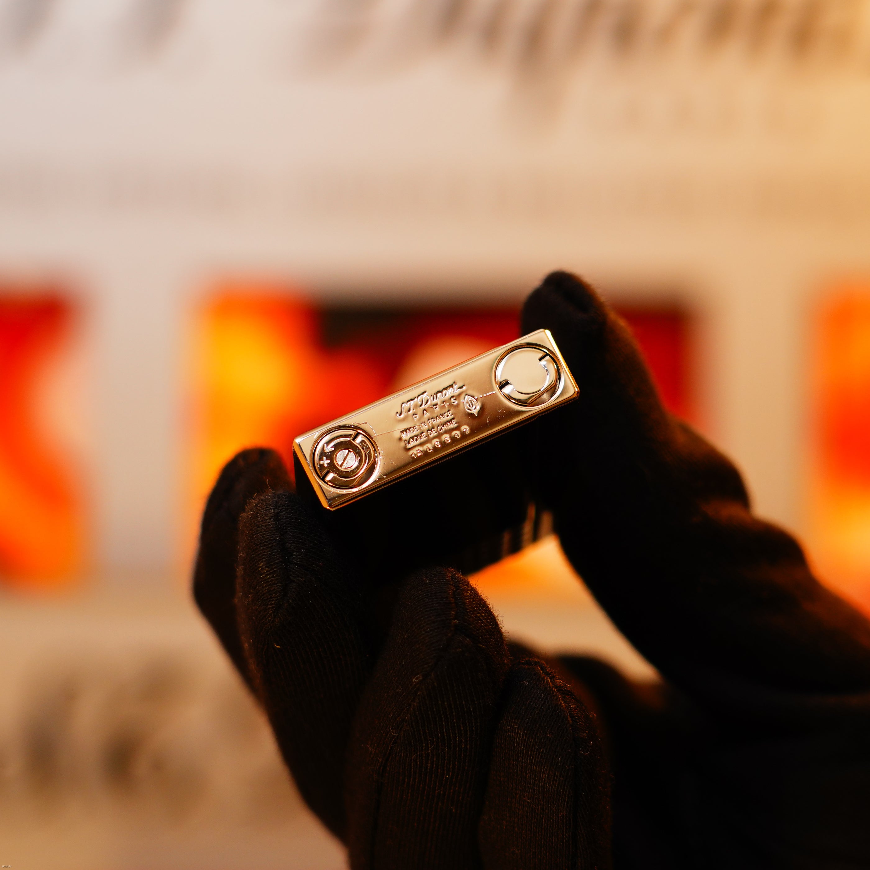 Vintage 1990 S.T. Dupont Gatsby Platinum Natural Black Lacquer Lighter – Classic Clink Sound