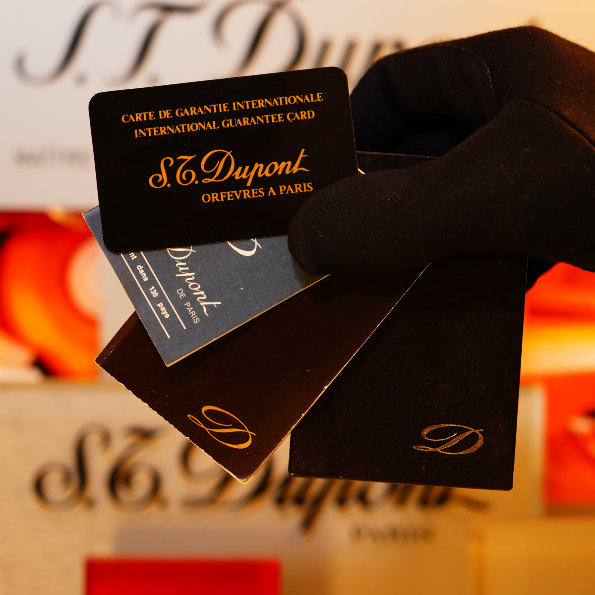 Vintage 1990 S.T. Dupont Ligne 1 “Diamond Head” Heavy 24k Gold Finish Lighter – NOS Full Set in Pristine Collector Condition