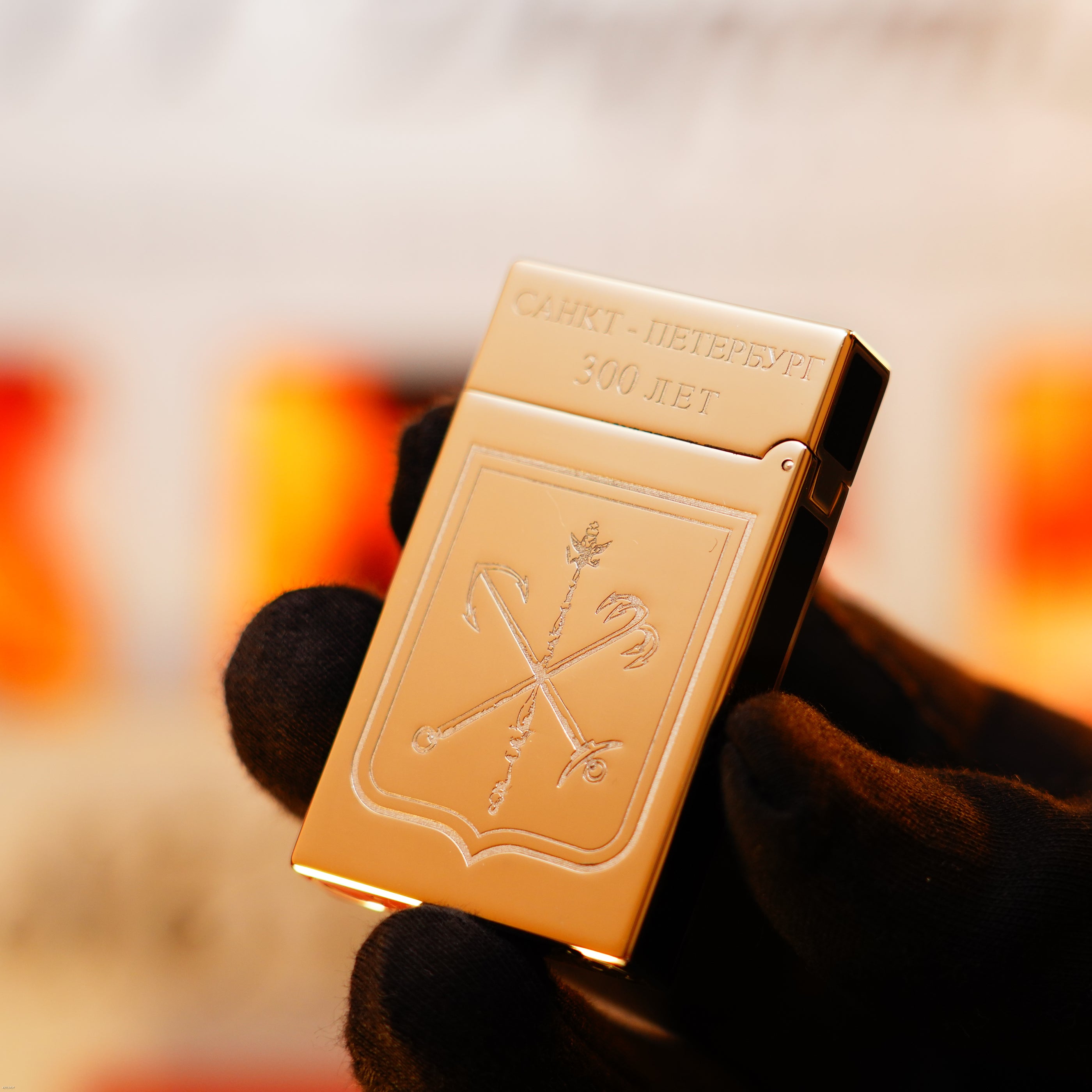 Vintage 2003 S.T. Dupont Ligne 2 Large “Saint Petersburg” Limited Edition Heavy Platinum Lighter – 1 of 300 Full Set “cling” sound